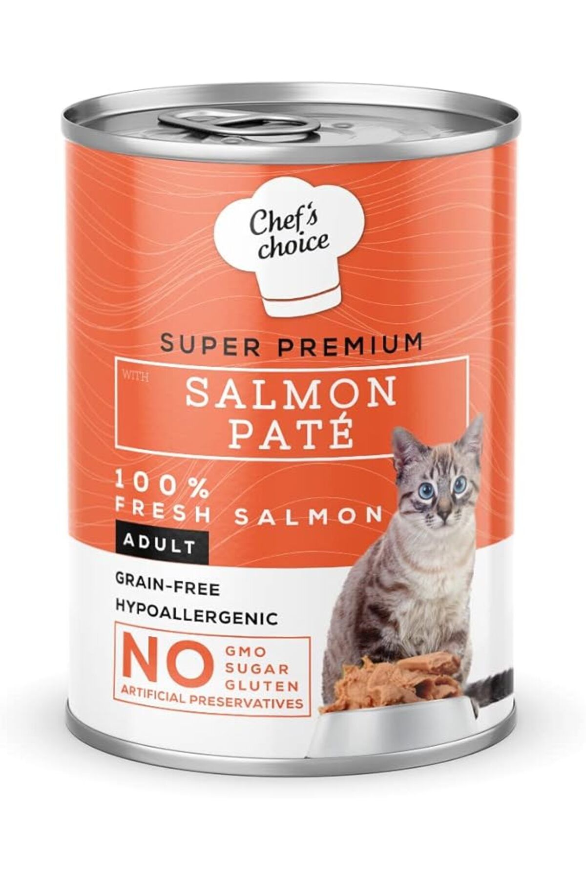 Furlo Chef's Choice Yetişkin Kediler İçin, Tahılsız, Hipoalerjenik, Somon Balıklı Ezme, 400 g x 12 Adet