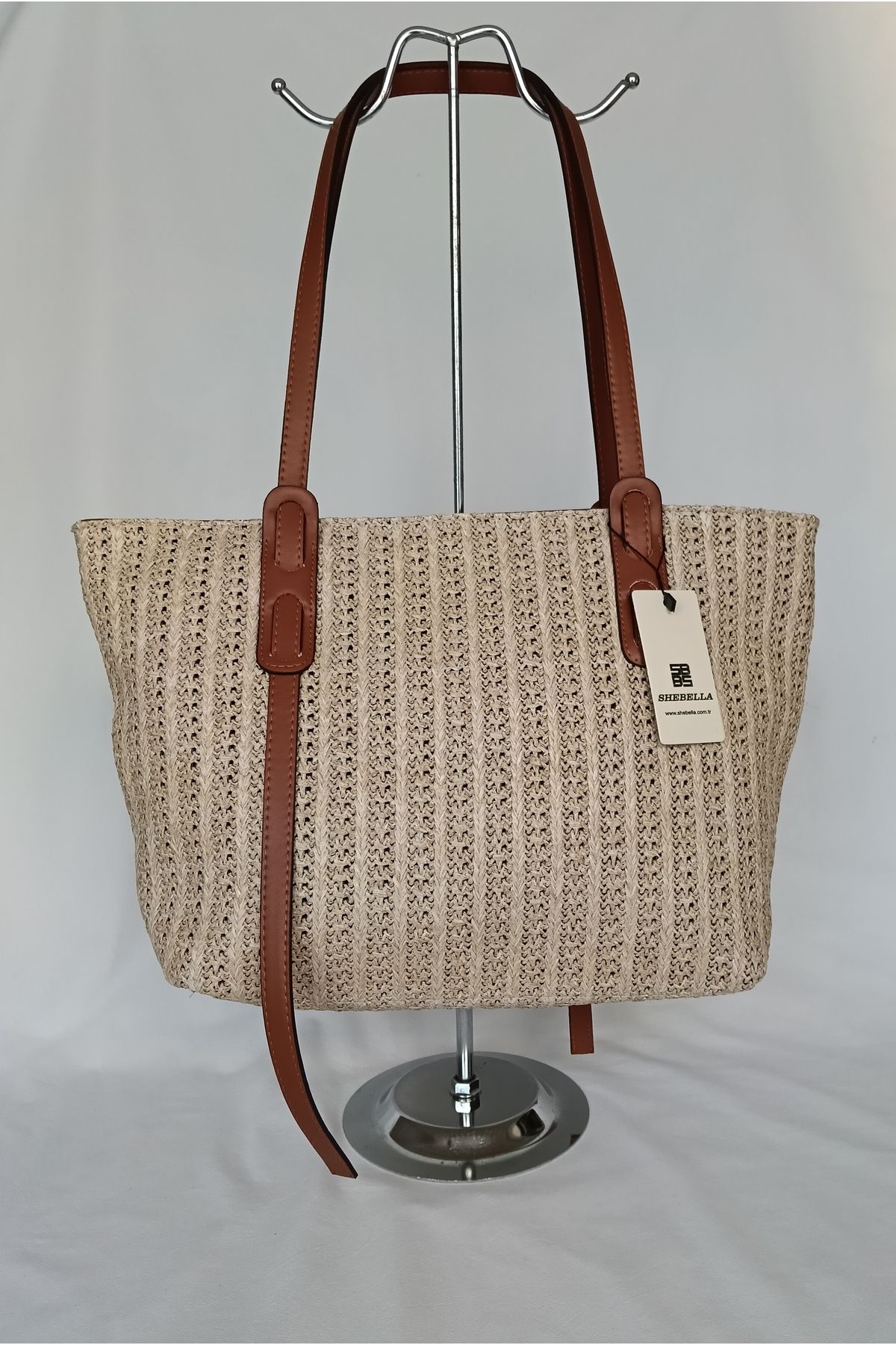 SheBella Bags & Shoes Kadın Özel Hasır Model Büyük Omuz Çantası
