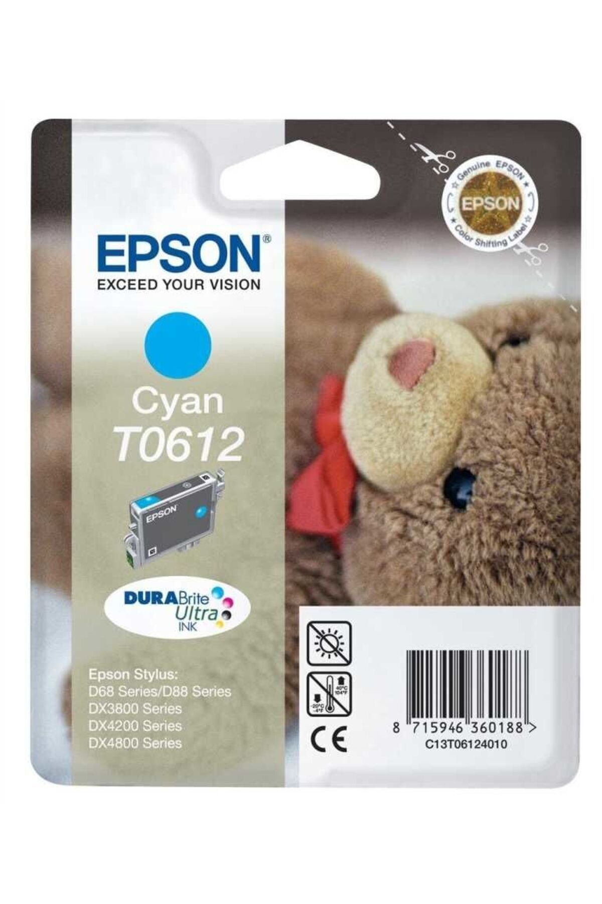 HP Epson T0612-C13T06124020 Mavi Orijinal Kartuş