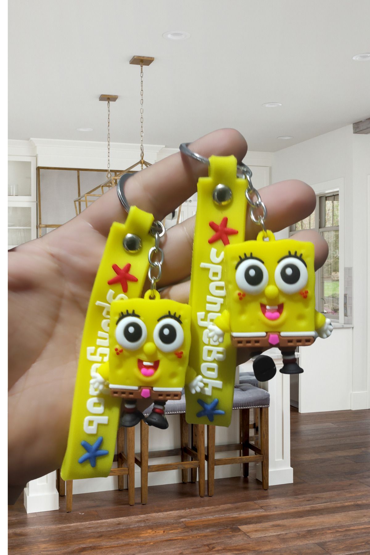 Birmem Neşeli Sünger Bob 3d Anahtarlık Seti (2 Adet)