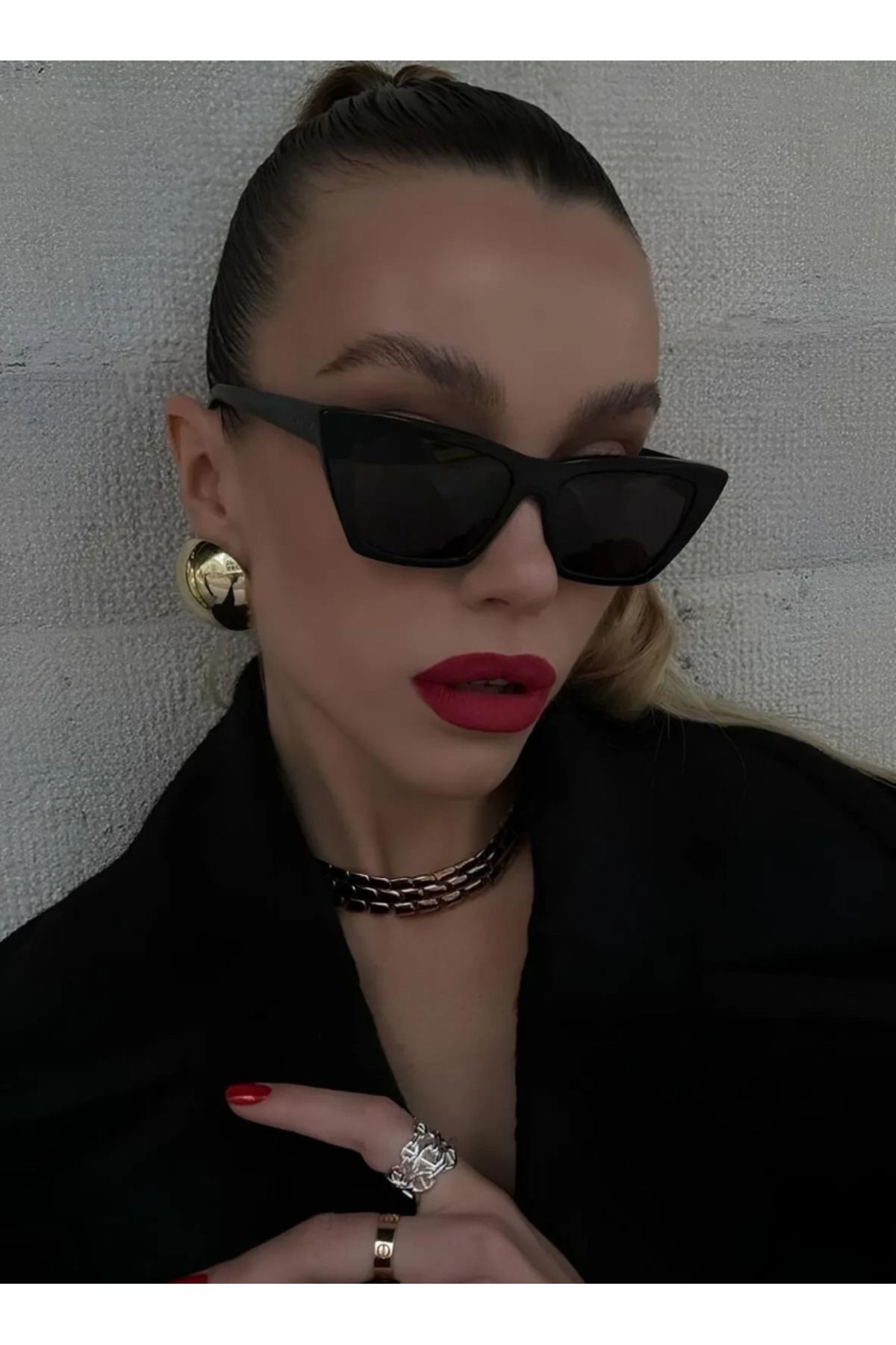 Marxwes Flora Siyah Nude Güneş Gözlüğü