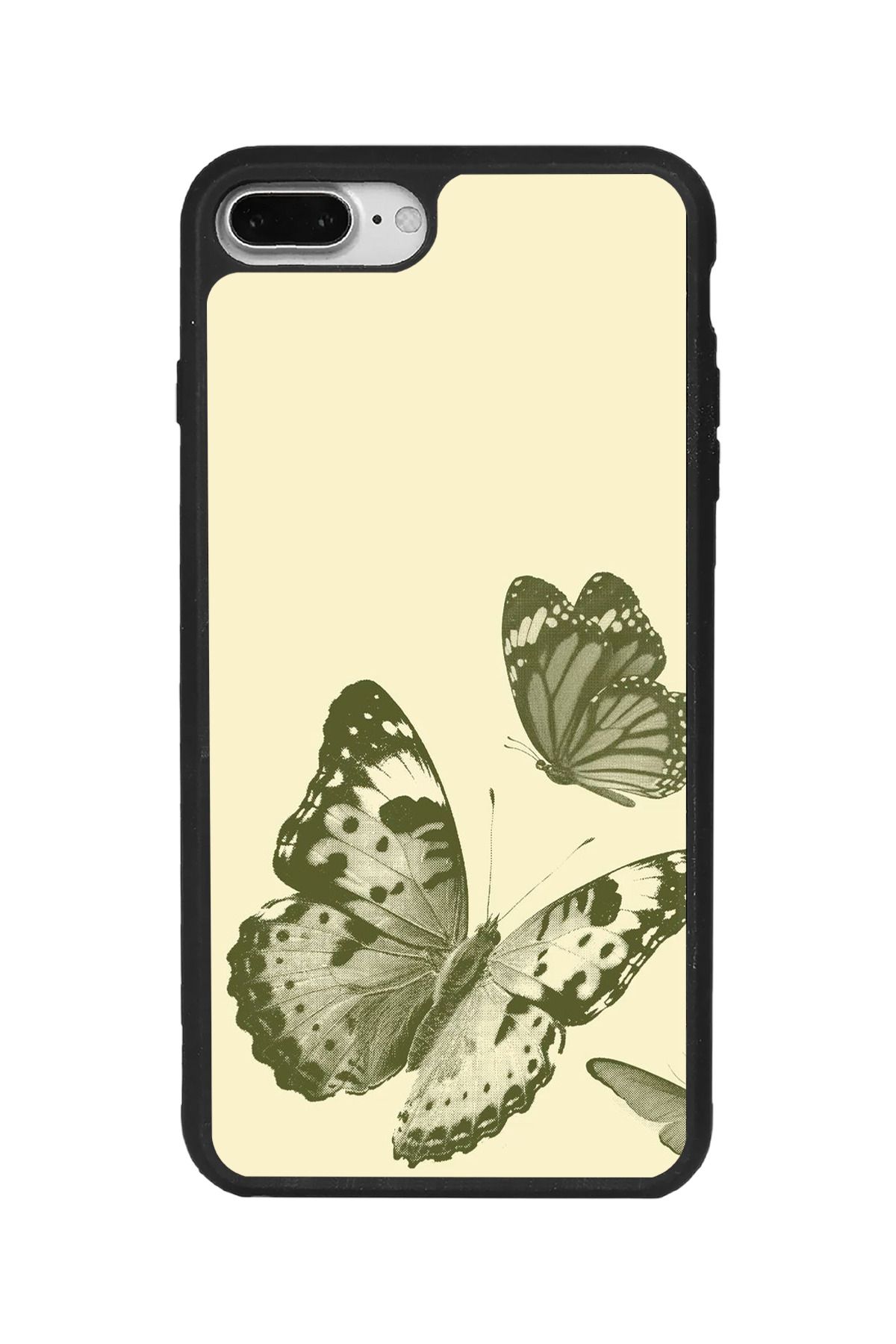 BGAKSESUAR iPhone 8 Plus Uyumlu Mat Siyah Kılıf – Yumuşak Silikon, Koruyucu, Şok Emici Kapak