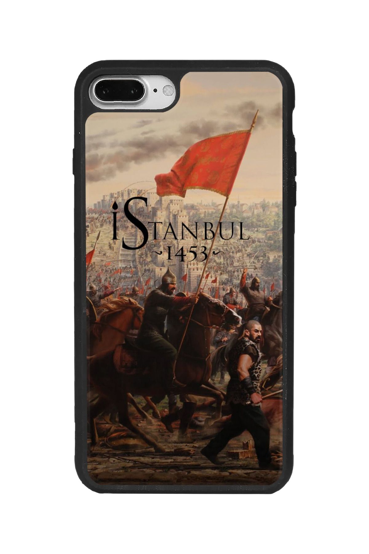 BGAKSESUAR iPhone 8 Plus Uyumlu Mat Siyah Kılıf – Yumuşak Silikon, Koruyucu, Şok Emici Kapak