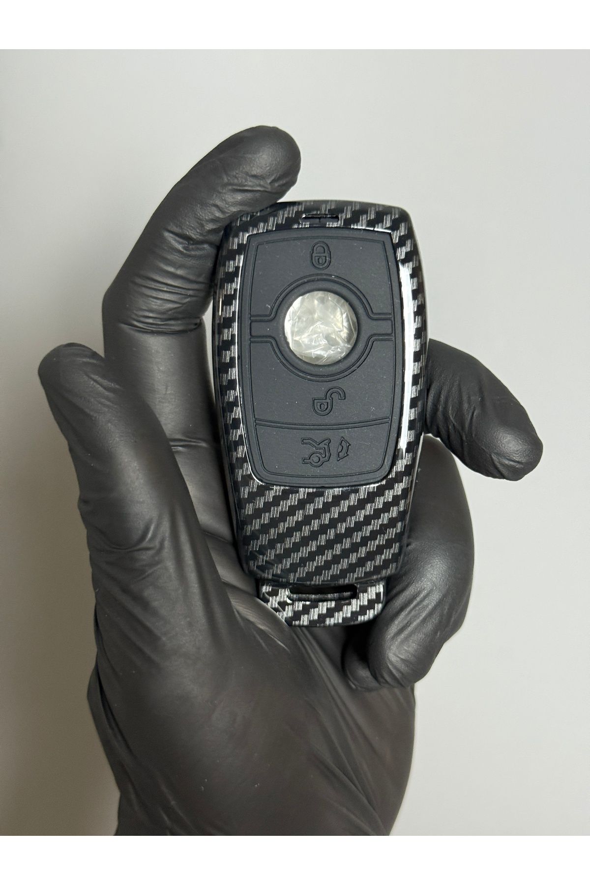 Luxe Aksesuarr MERCEDES AMG C E S G CLASS SMART Koruma Anahtar Kumanda Karbon Fiber Kılıf