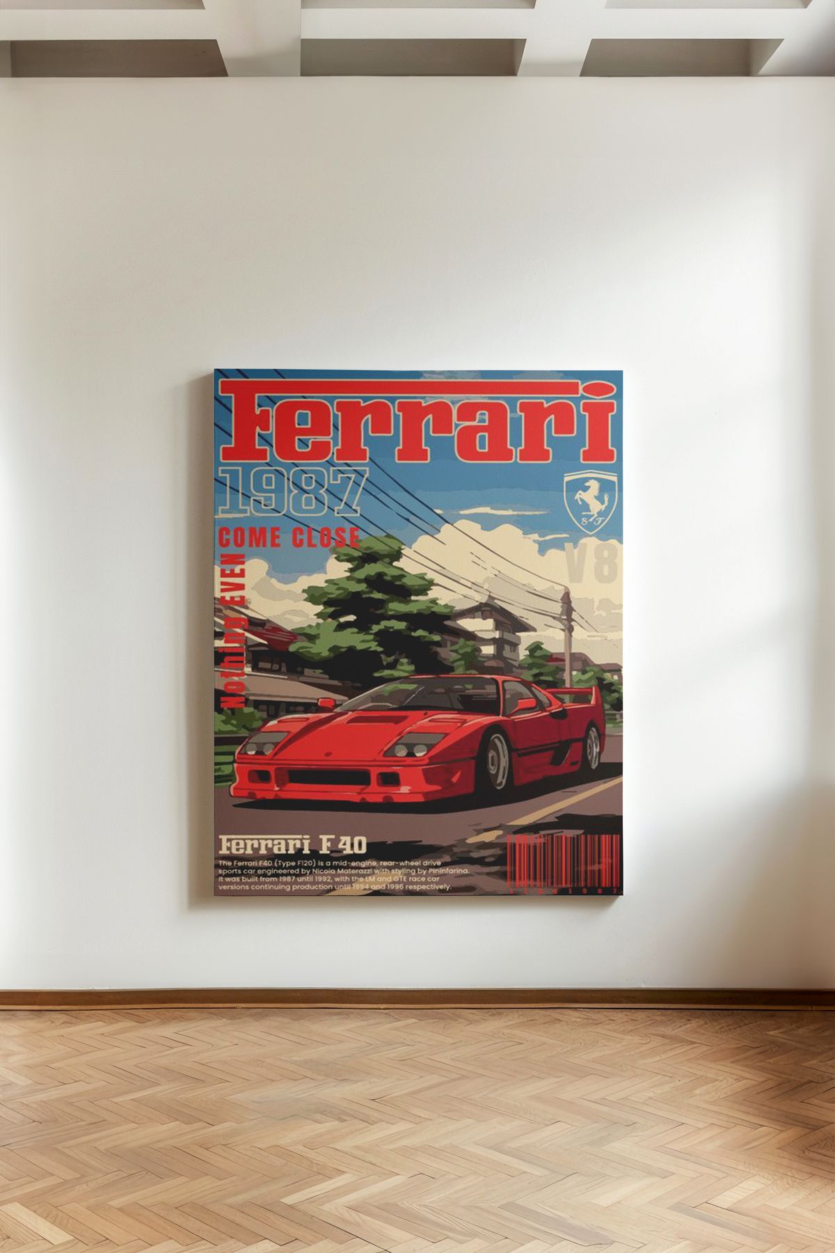Kanvaspera Ferrari Spor Araba - Kanvas Tablo