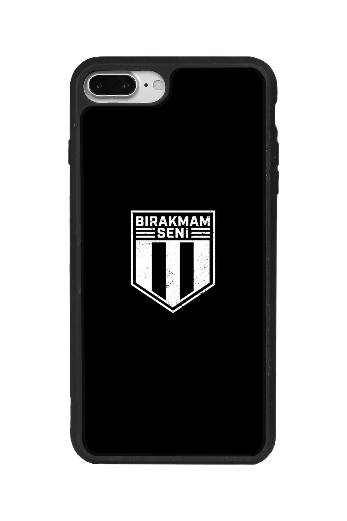 BGAKSESUAR iPhone 8 Plus Uyumlu Mat Siyah Kılıf – Yumuşak Silikon, Koruyucu, Şok Emici Kapak