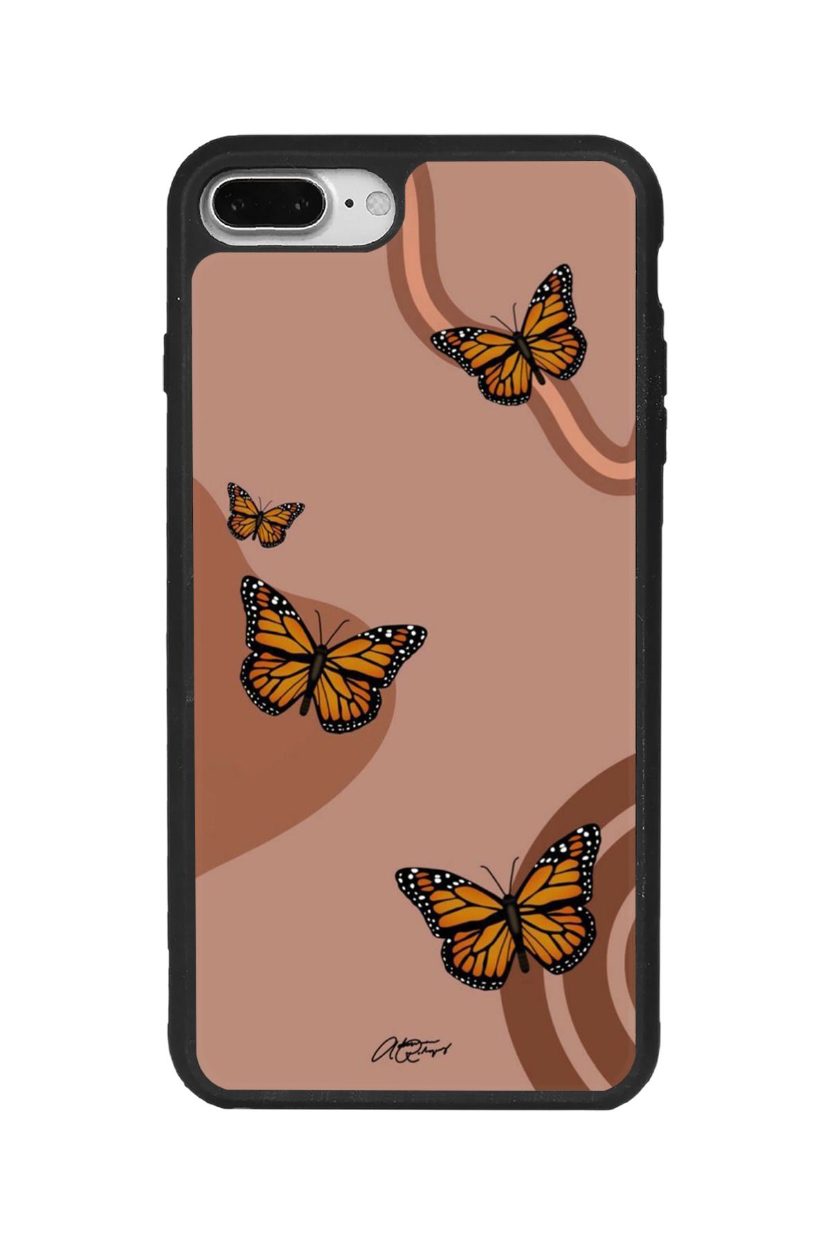 BGAKSESUAR Apple iPhone 8 Plus Uyumlu Mat Siyah Kılıf – Yumuşak Silikon, Koruyucu, Şok Emici Kapak