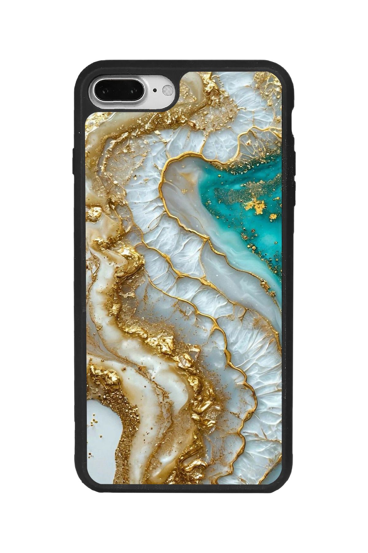 BGAKSESUAR iPhone 7 Plus Uyumlu Mat Siyah Kılıf – Yumuşak Silikon, Koruyucu, Şok Emici Kapak