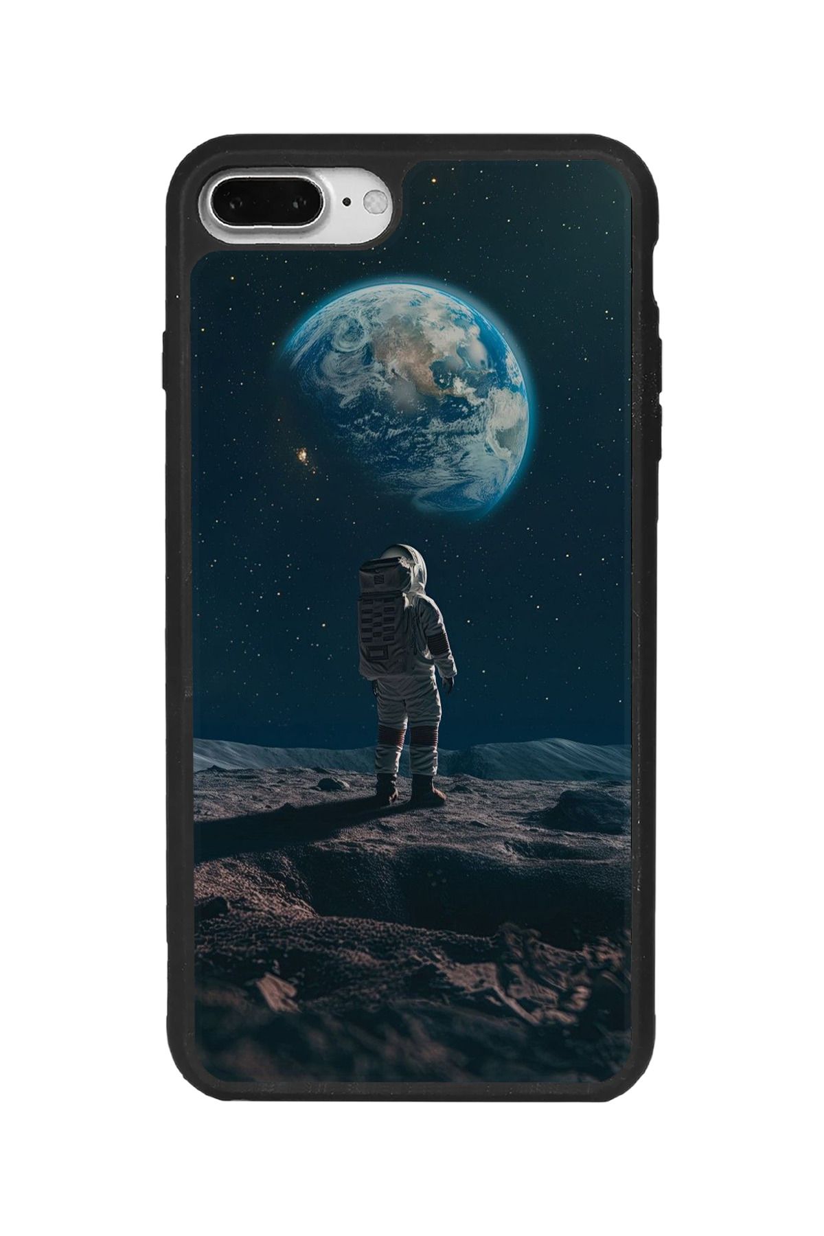 BGAKSESUAR iPhone 7 Plus Uyumlu Mat Siyah Kılıf – Yumuşak Silikon, Koruyucu, Şok Emici Kapak