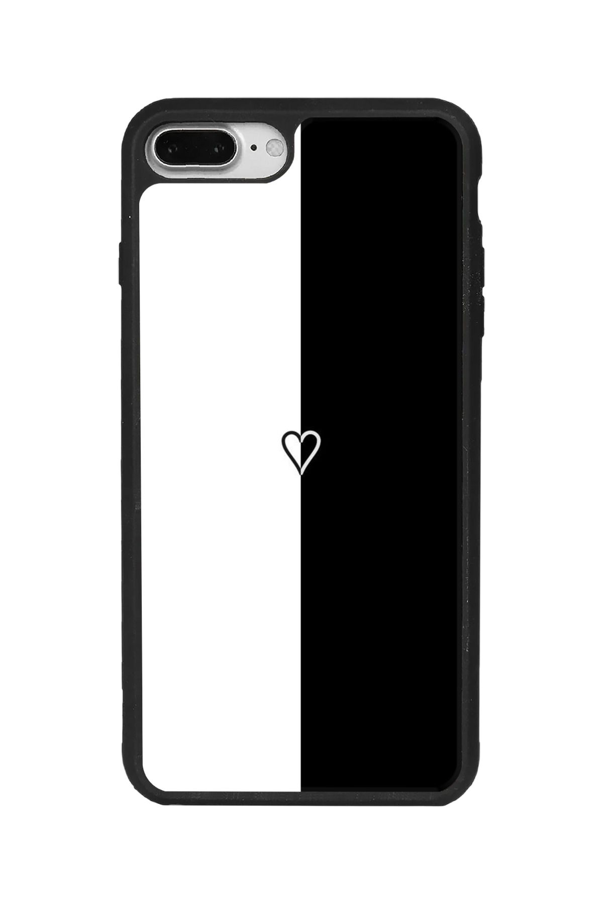 BGAKSESUAR iPhone 8 Plus Uyumlu Mat Siyah Kılıf – Yumuşak Silikon, Koruyucu, Şok Emici Kapak