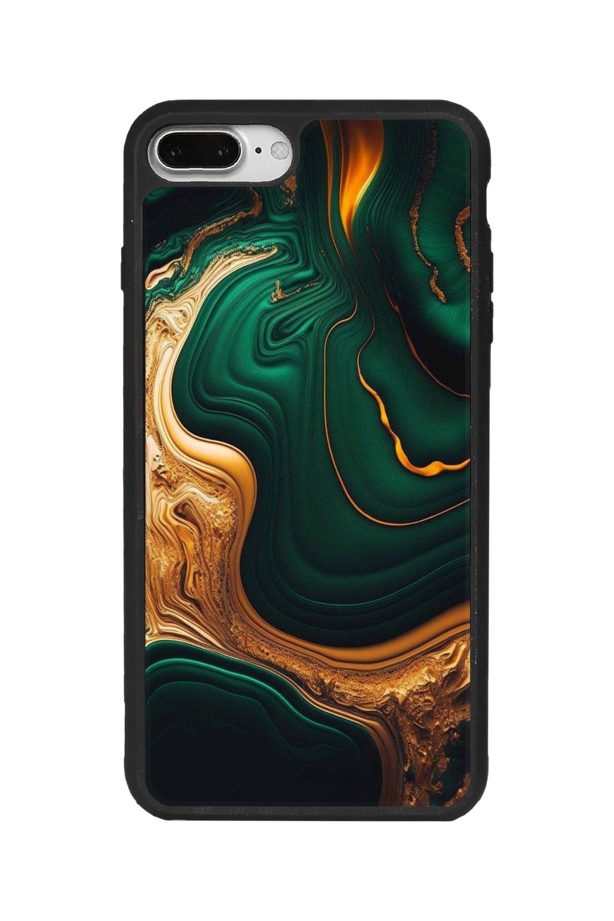 BGAKSESUAR iPhone 7 Plus Uyumlu Mat Siyah Kılıf – Yumuşak Silikon, Koruyucu, Şok Emici Kapak