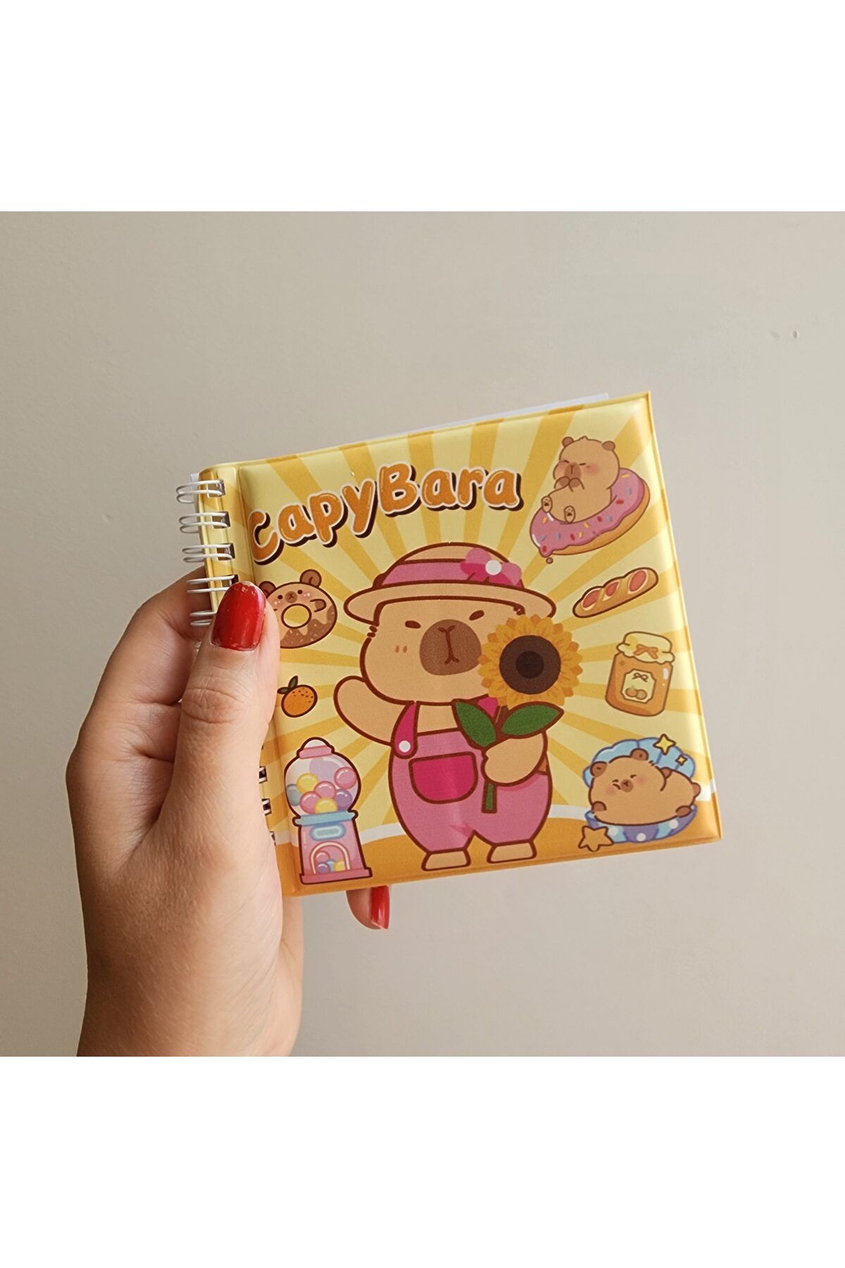 synshop Capybara Kapibara Yumuşak Sukuşi Kapak Sticker Etiket Çıkarma Albümü Defteri