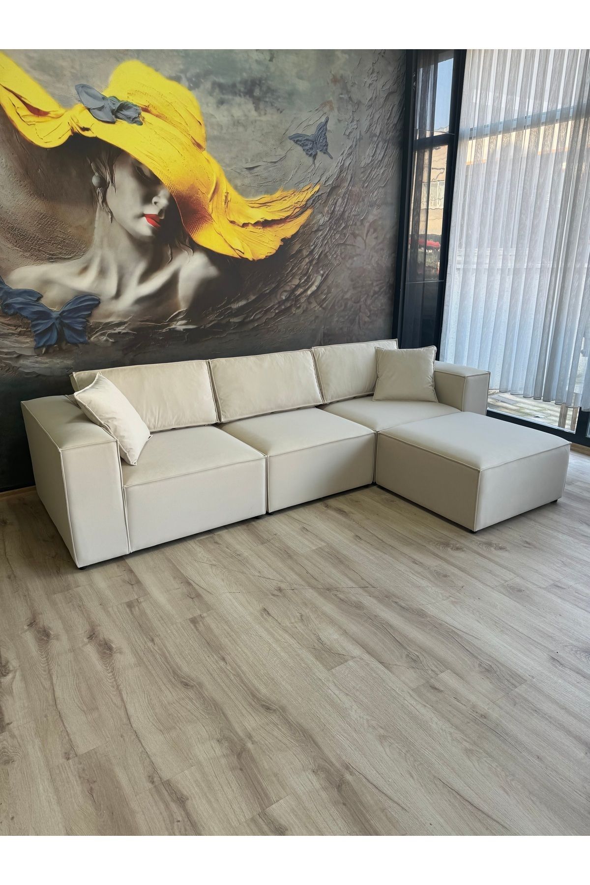 Erduran Mobilya Angelo zero 4 modül sırt minderli