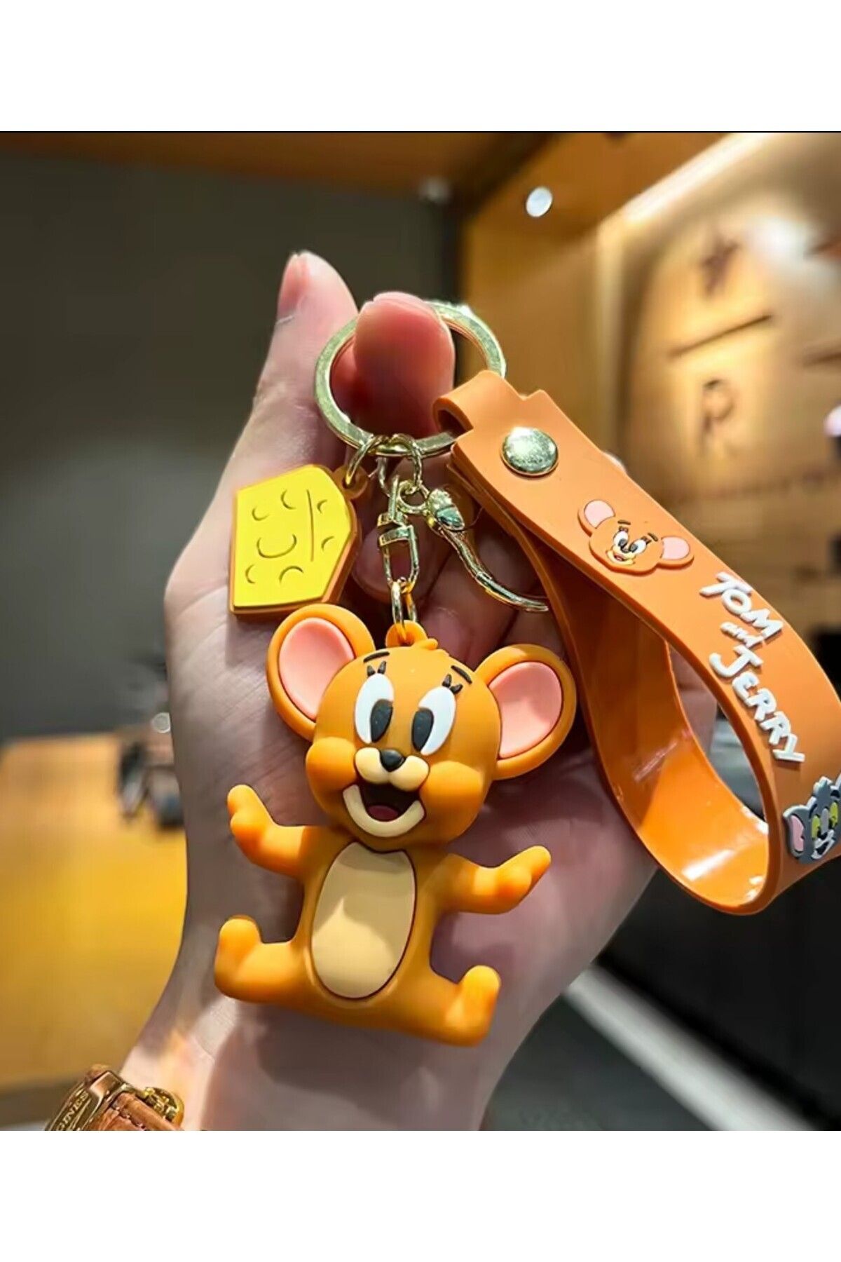 Mimi Aksesuar 3d Lüks Büyük Jerry Slikon Anahtarlık & Çanta Aksesuarı Hediye Aksesuar (JERYY)