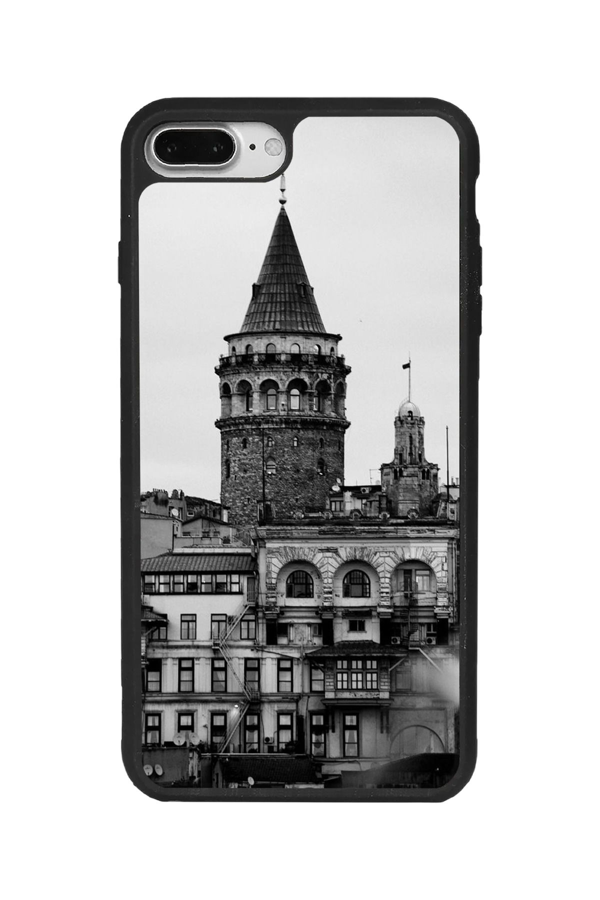BGAKSESUAR iPhone 7 Plus Uyumlu Mat Siyah Kılıf – Yumuşak Silikon, Koruyucu, Şok Emici Kapak