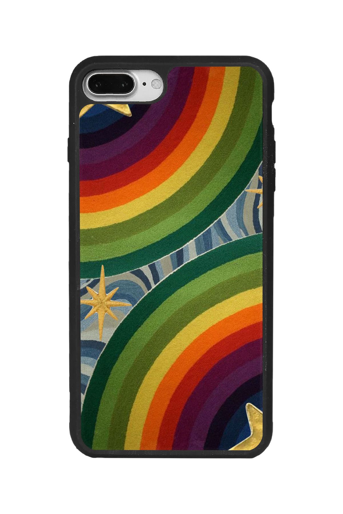 BGAKSESUAR iPhone 7 Plus Uyumlu Mat Siyah Kılıf – Yumuşak Silikon, Koruyucu, Şok Emici Kapak