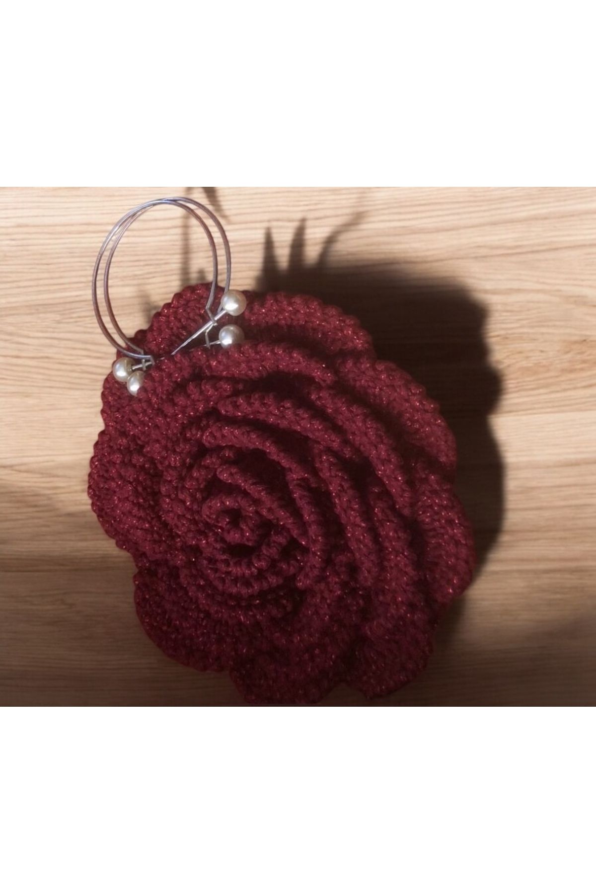 Butik ZA Handmade el yapımı gül detaylı çanta