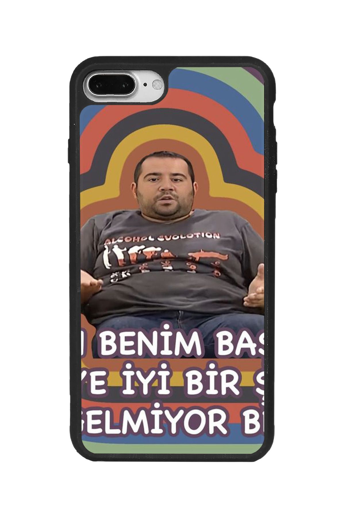 BGAKSESUAR iPhone 7 Plus Uyumlu Mat Siyah Kılıf – Yumuşak Silikon, Koruyucu, Şok Emici Kapak