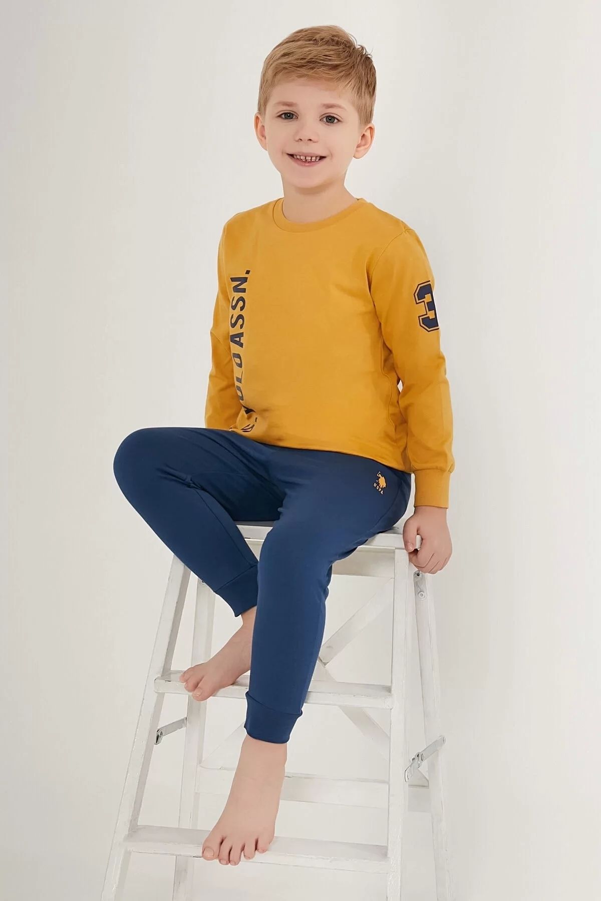 U.S. Polo Assn. ERKEK ÇOCUK İKİLİ TAKIM - HARDAL