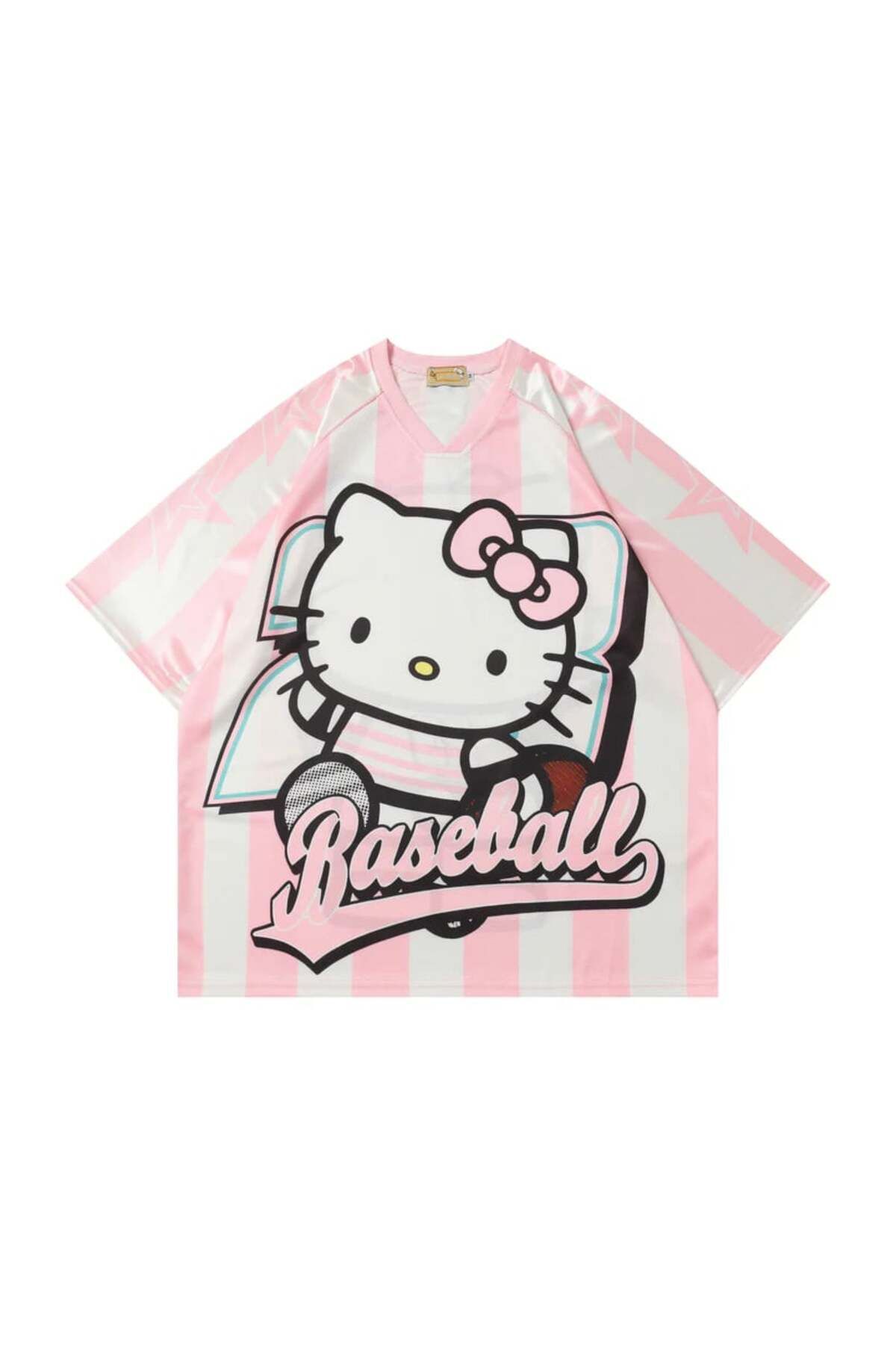 Gofeel Hello Kitty Cute Pembe Jersey Oversize Forma