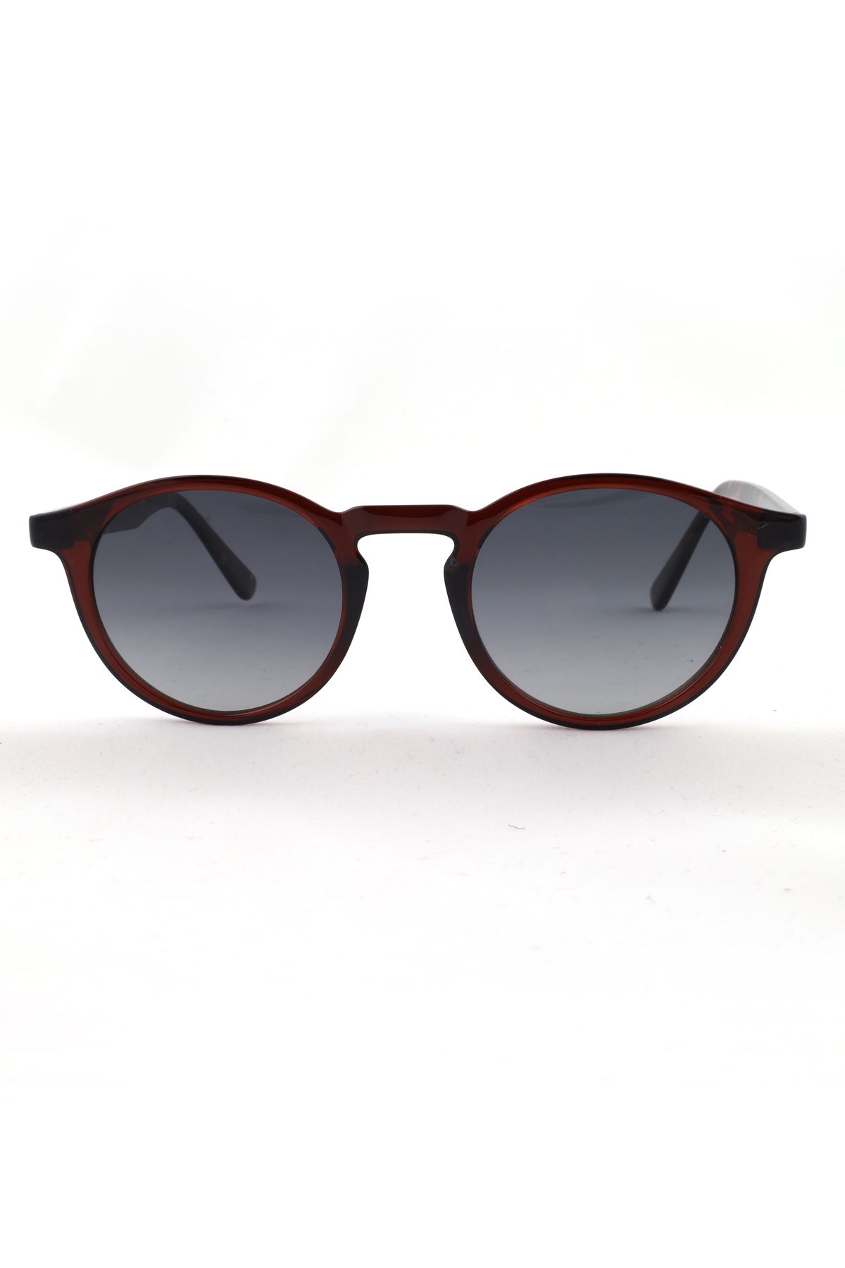 Barcelona B-5021-c04 Unisex Güneş Gözlüğü Kahverengi Leopar Kemik Çerçeve Füme Cam