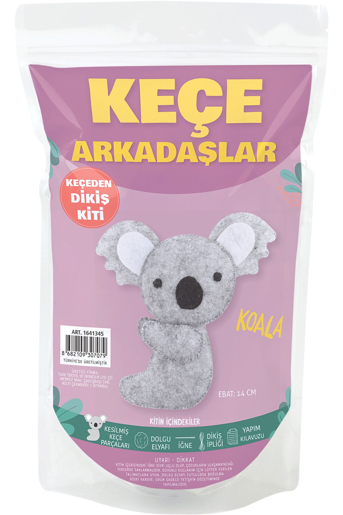 Tuva Keçe Arkadaşlar Keçeden Oyuncak Dikiş Kiti Koala