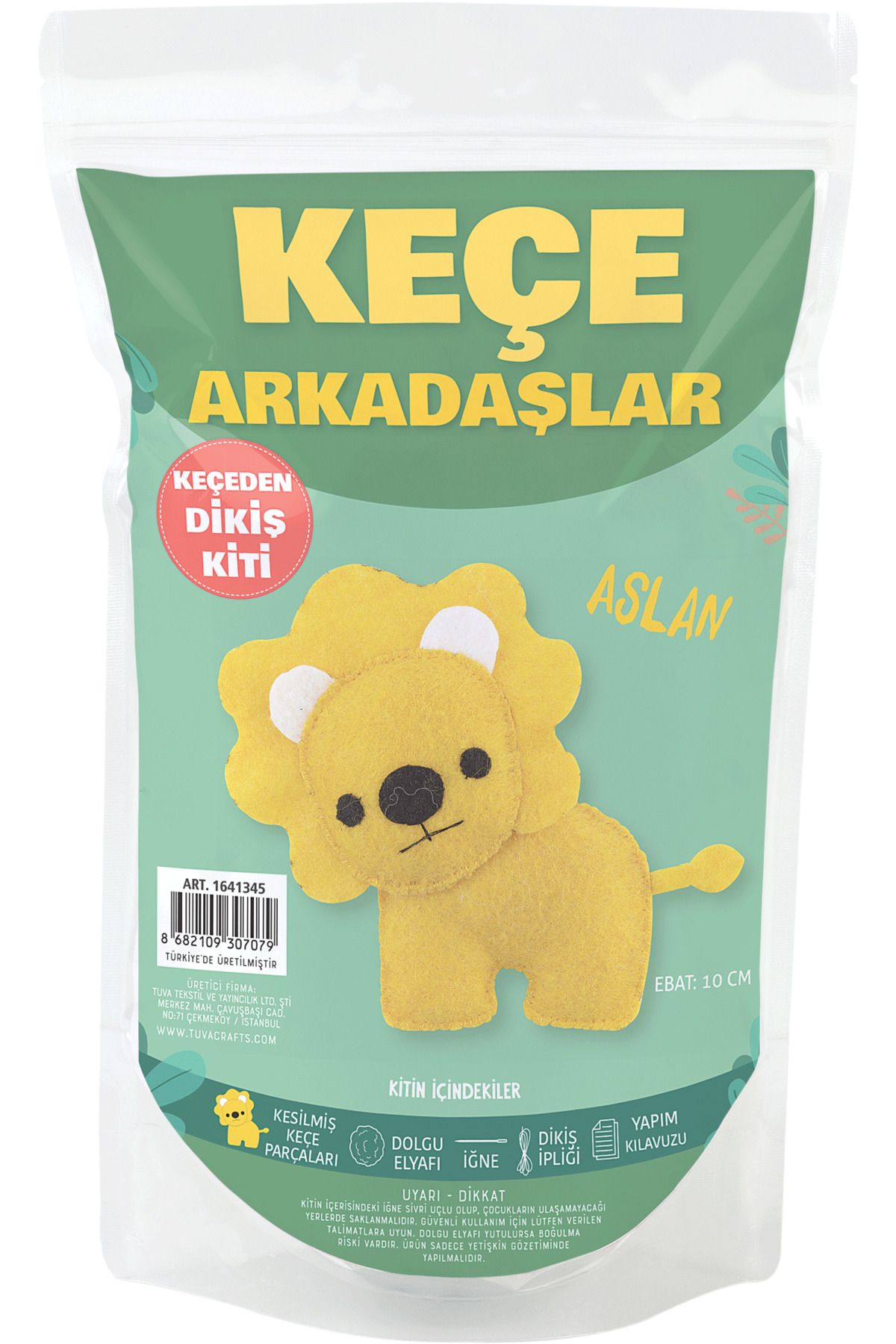 Tuva Keçe Arkadaşlar Keçeden Oyuncak Dikiş Kiti Aslan