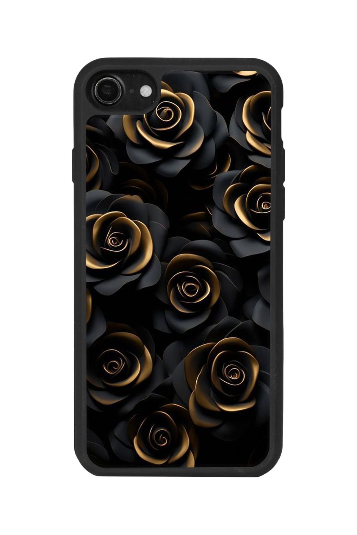 BGAKSESUAR iPhone 8 Uyumlu Mat Siyah Kılıf – Yumuşak Silikon, Koruyucu, Şok Emici Kapak