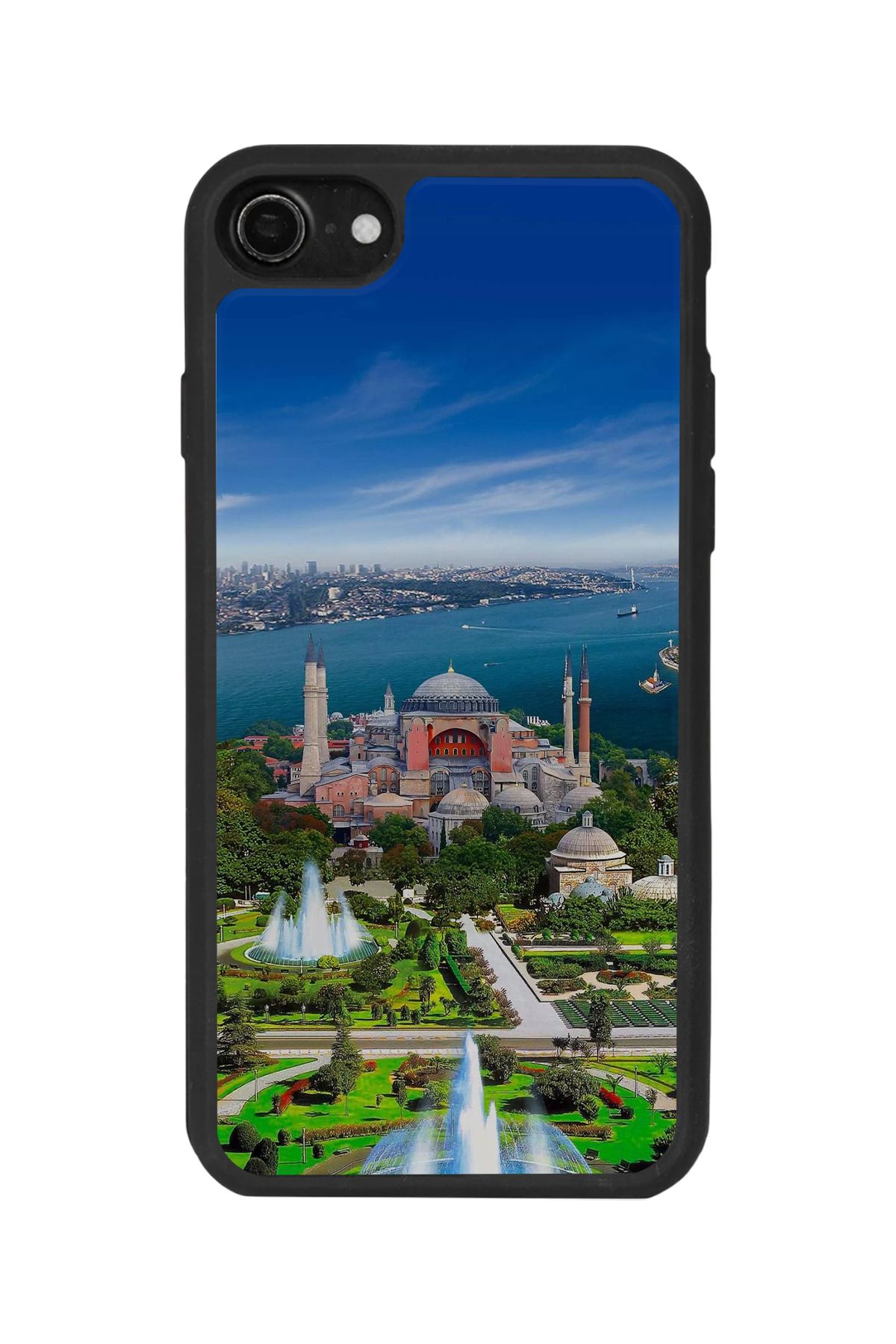 BGAKSESUAR Apple iPhone 8 Uyumlu Mat Siyah Kılıf – Yumuşak Silikon, Koruyucu, Şok Emici Kapak