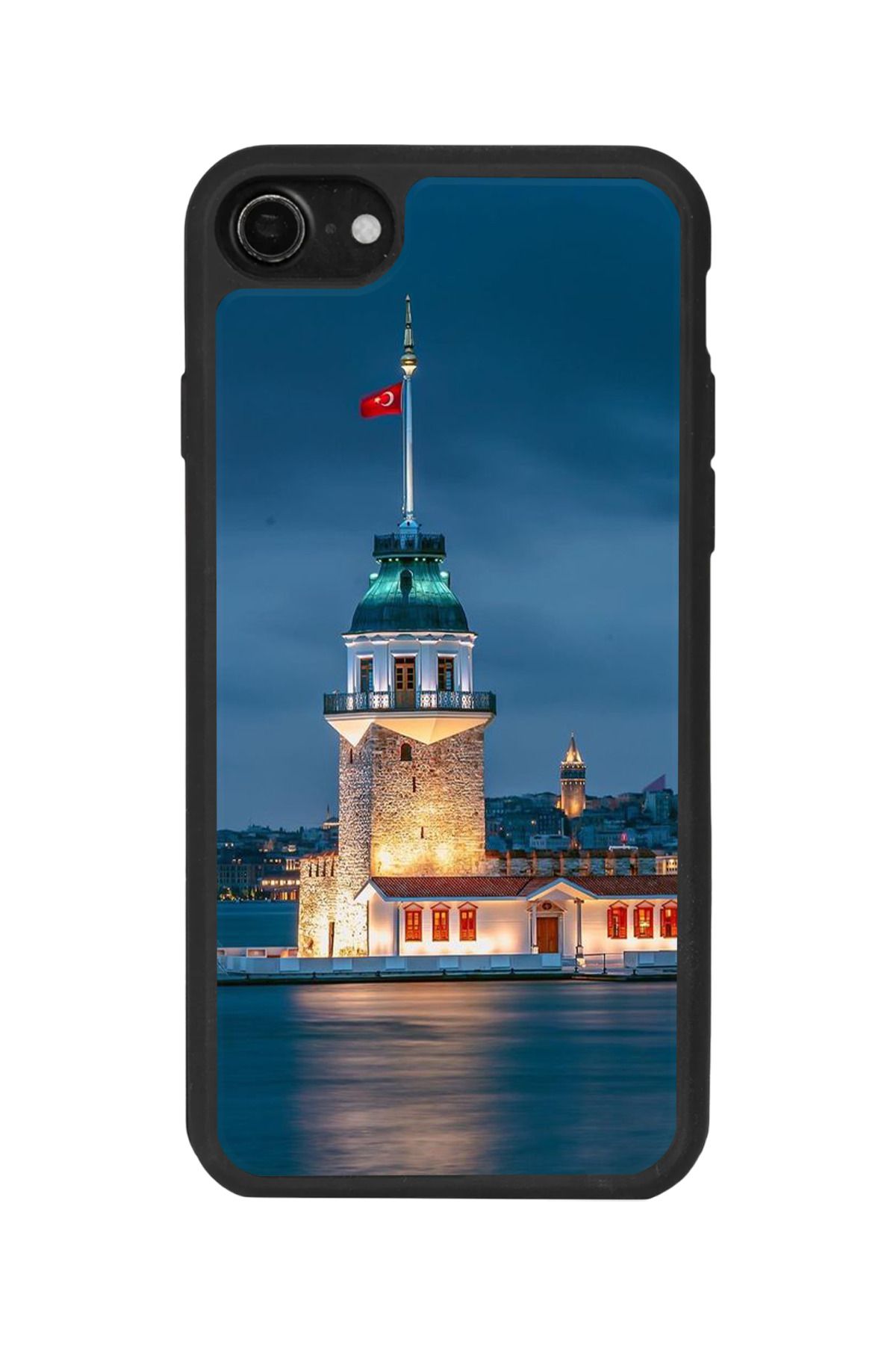 BGAKSESUAR iPhone 8 Uyumlu Mat Siyah Kılıf – Yumuşak Silikon, Koruyucu, Şok Emici Kapak