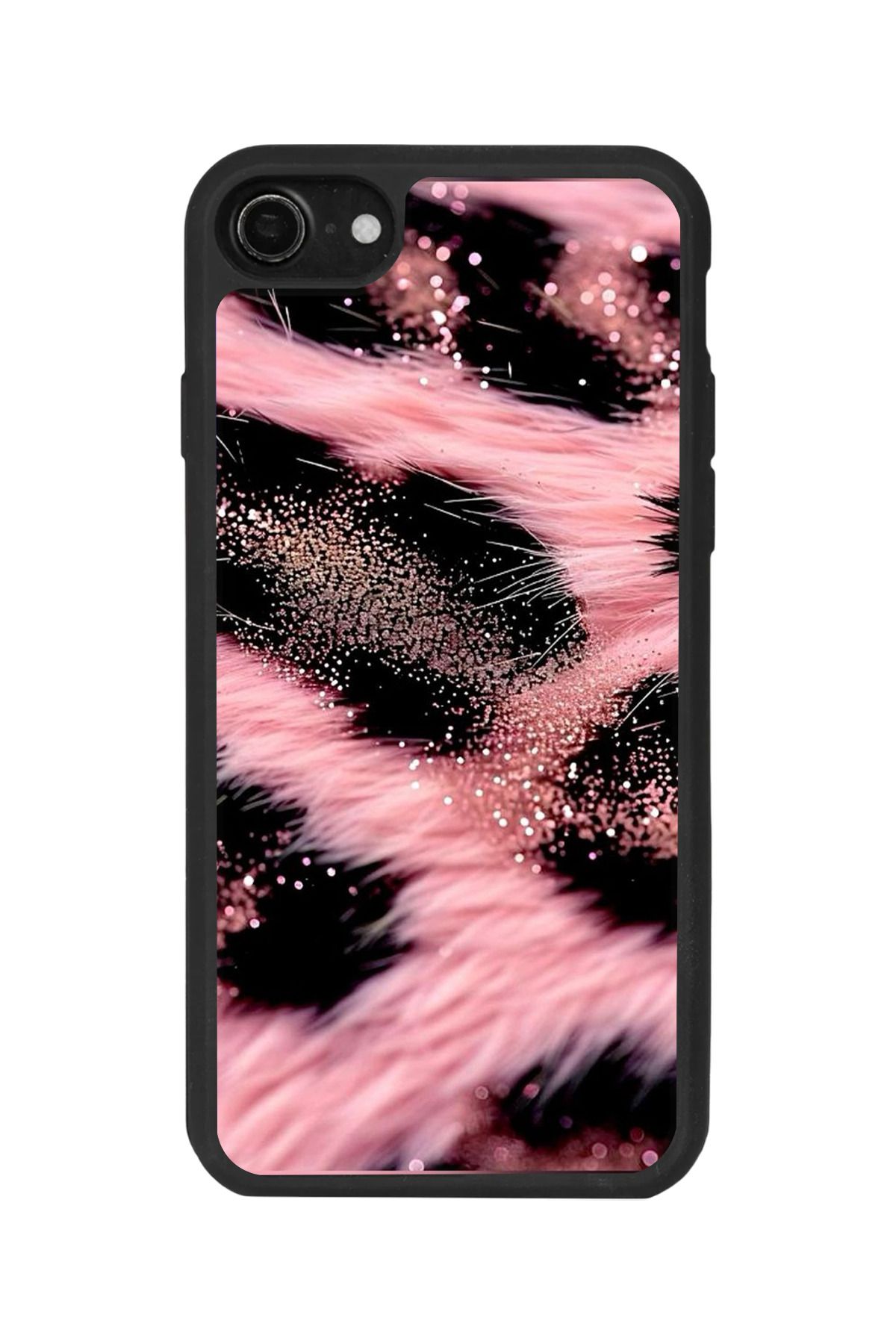 BGAKSESUAR Apple iPhone SE Uyumlu Mat Siyah Kılıf – Yumuşak Silikon, Koruyucu, Şok Emici Kapak