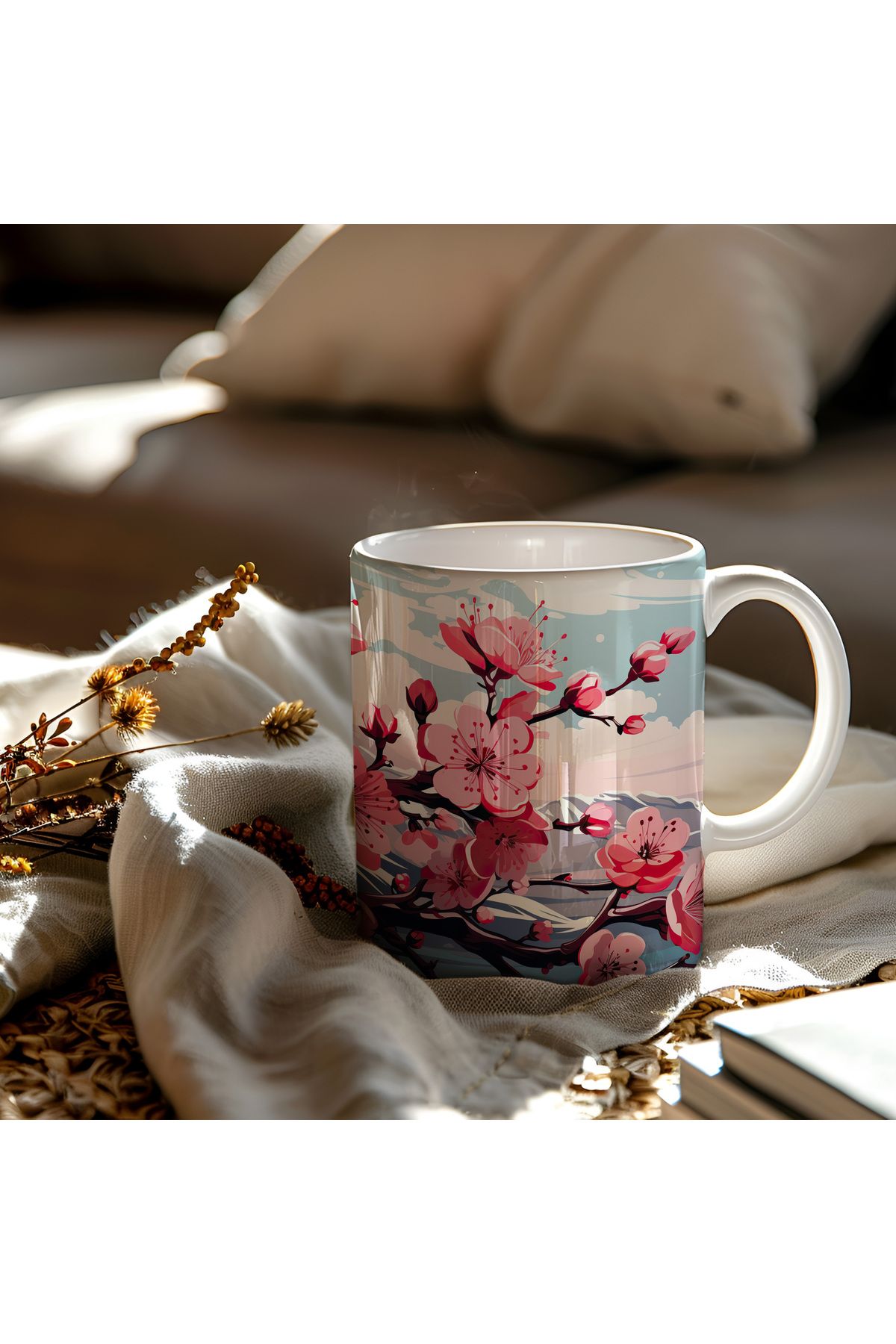 waspandhornet Sakura Temalı Seramik Kupa