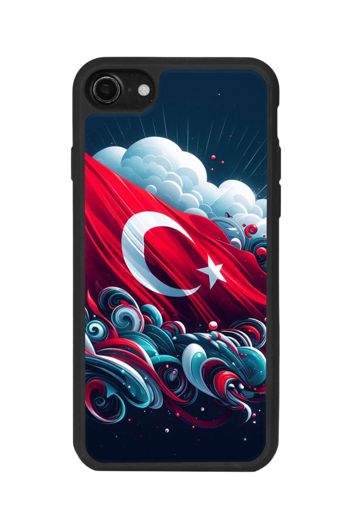 BGAKSESUAR iPhone SE Uyumlu Mat Siyah Kılıf – Yumuşak Silikon, Koruyucu, Şok Emici Kapak