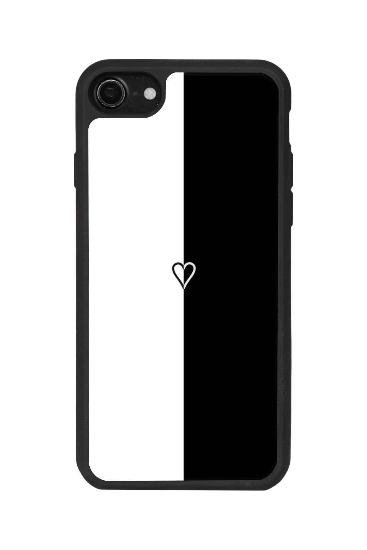 BGAKSESUAR iPhone SE Uyumlu Mat Siyah Kılıf – Yumuşak Silikon, Koruyucu, Şok Emici Kapak