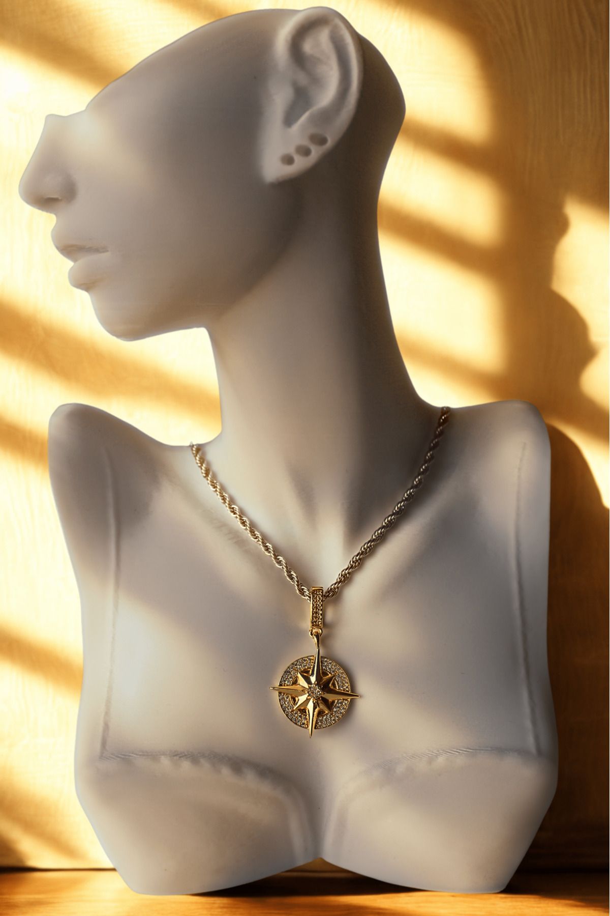Butik Gold Pusula Kolye