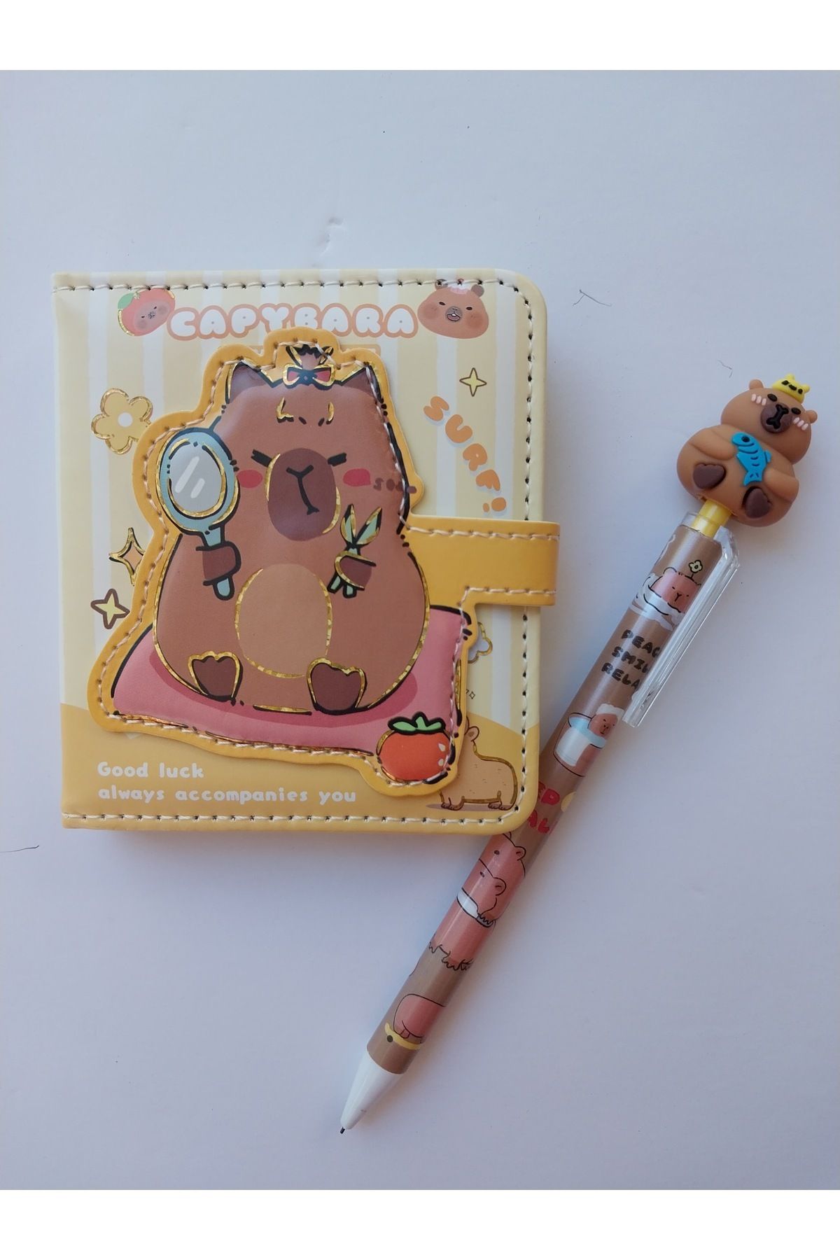 KIRTASİYEM Capybara Planlayıcı Not Defteri ve Uçlu Kalem Seti