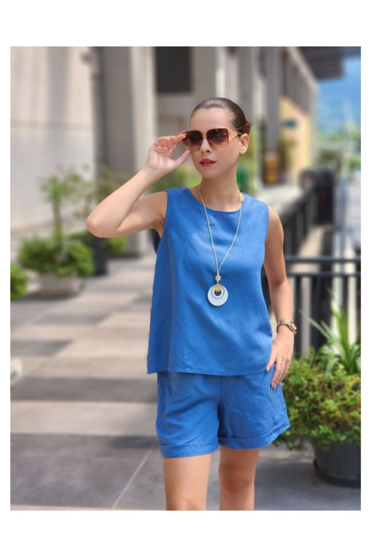 LOOK STORY Keten Bluz