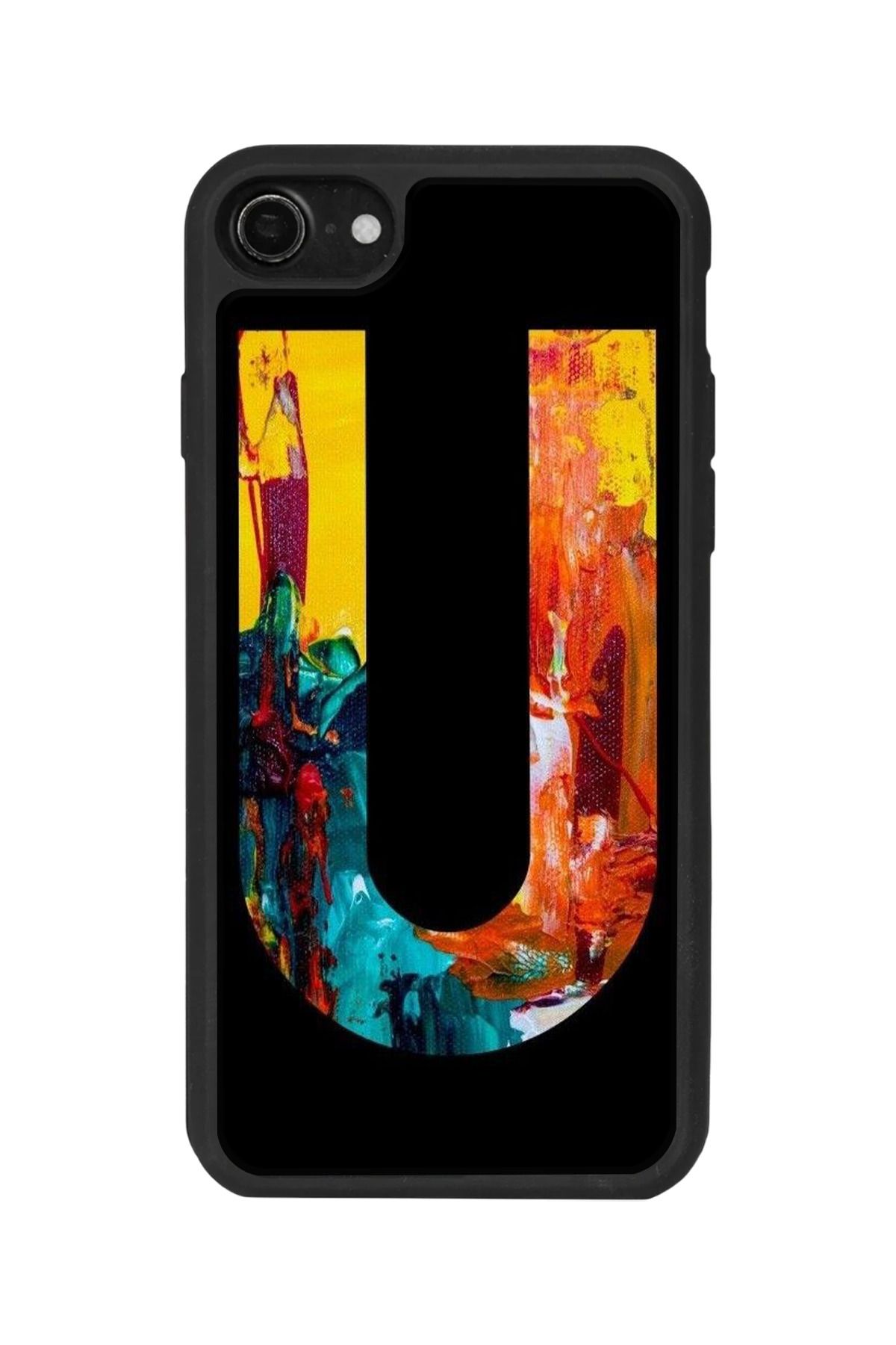 BGAKSESUAR iPhone 8 Uyumlu Mat Siyah Kılıf – Yumuşak Silikon, Koruyucu, Şok Emici Kapak