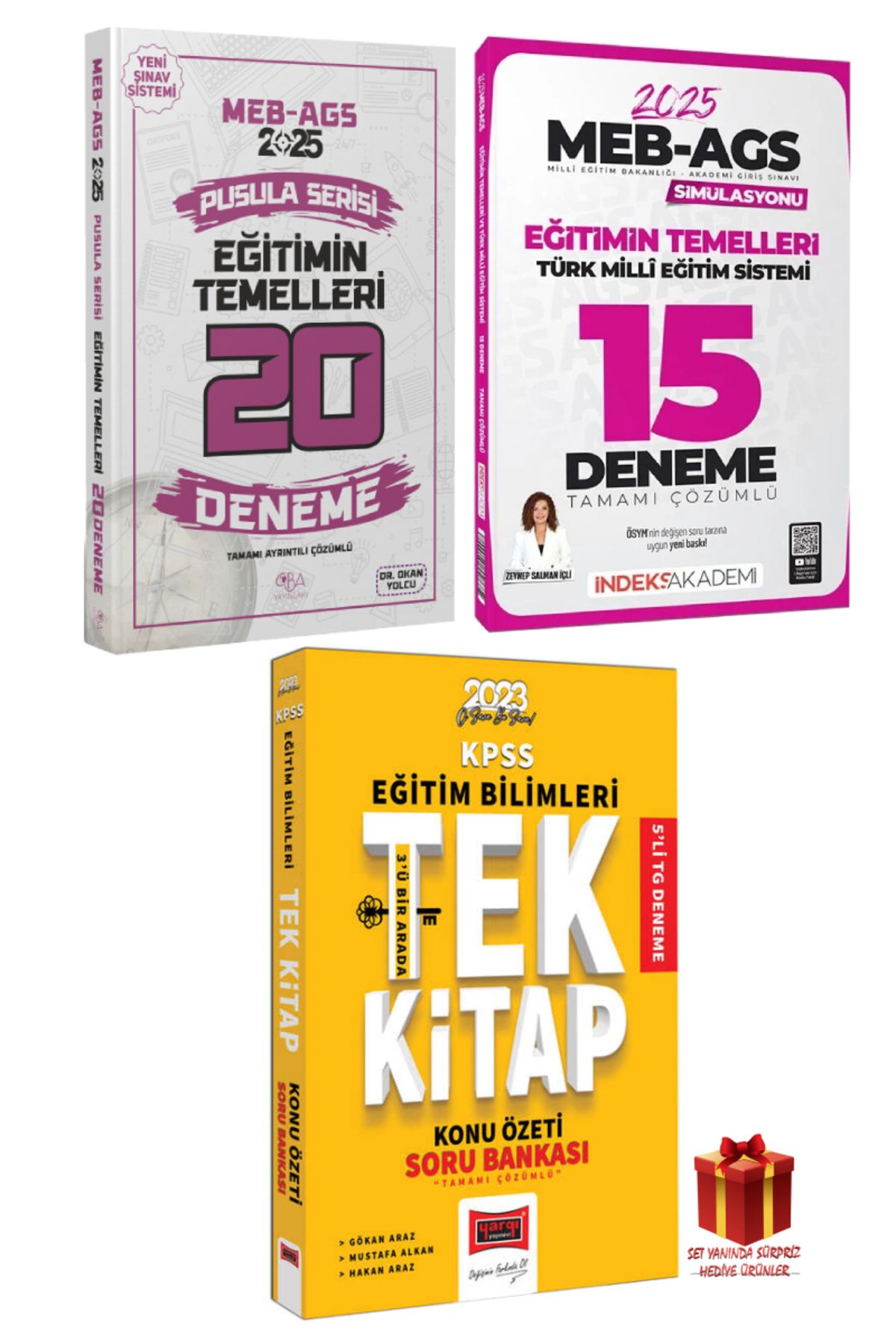 İndeks Akademi 2025 CBA Akademi Eğitimin Temelleri 20 Deneme+İndeks Eğitim 15 Deneme+Eğitim Soru Bankası
