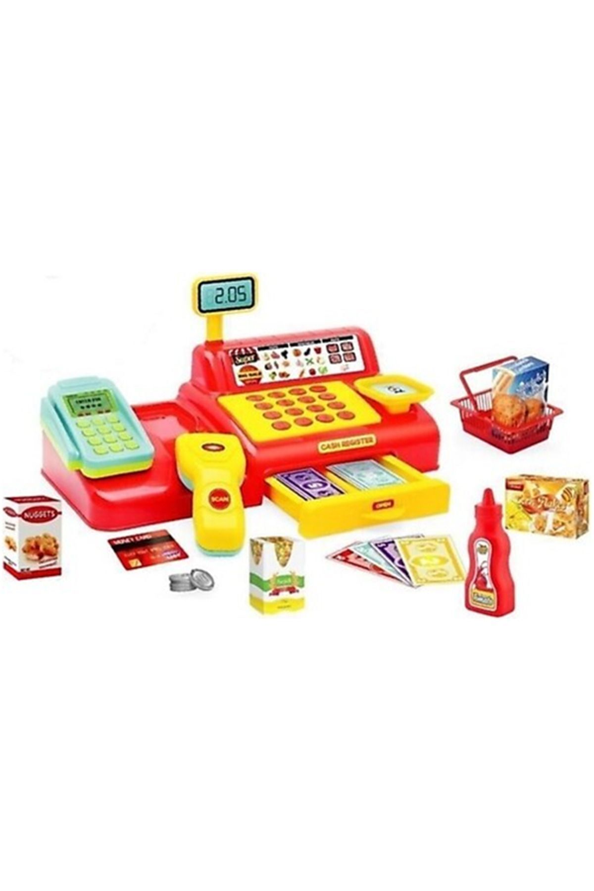 BENİMER Joy Süper Market Yazar Kasası 43 Parça Eğitici Oyun Seti