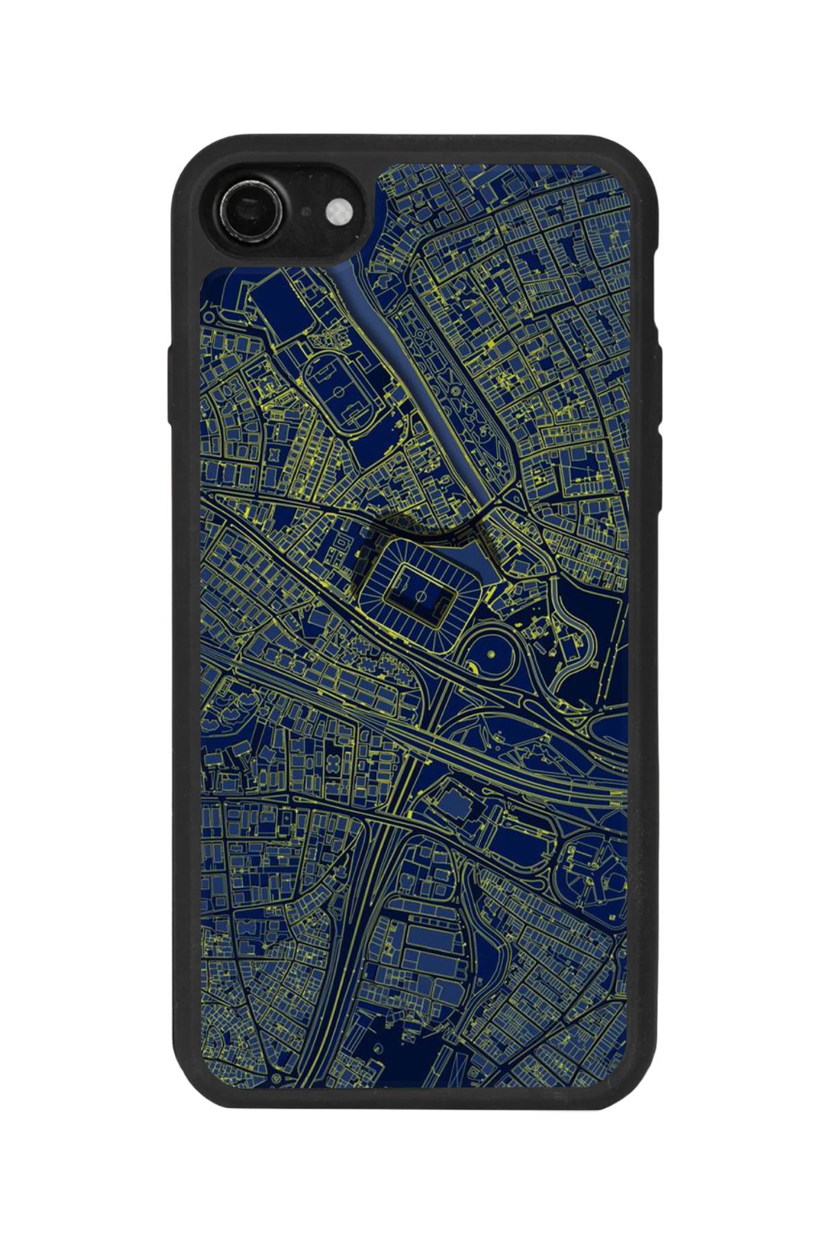 BGAKSESUAR iPhone 7 Uyumlu Mat Siyah Kılıf – Yumuşak Silikon, Koruyucu, Şok Emici Kapak