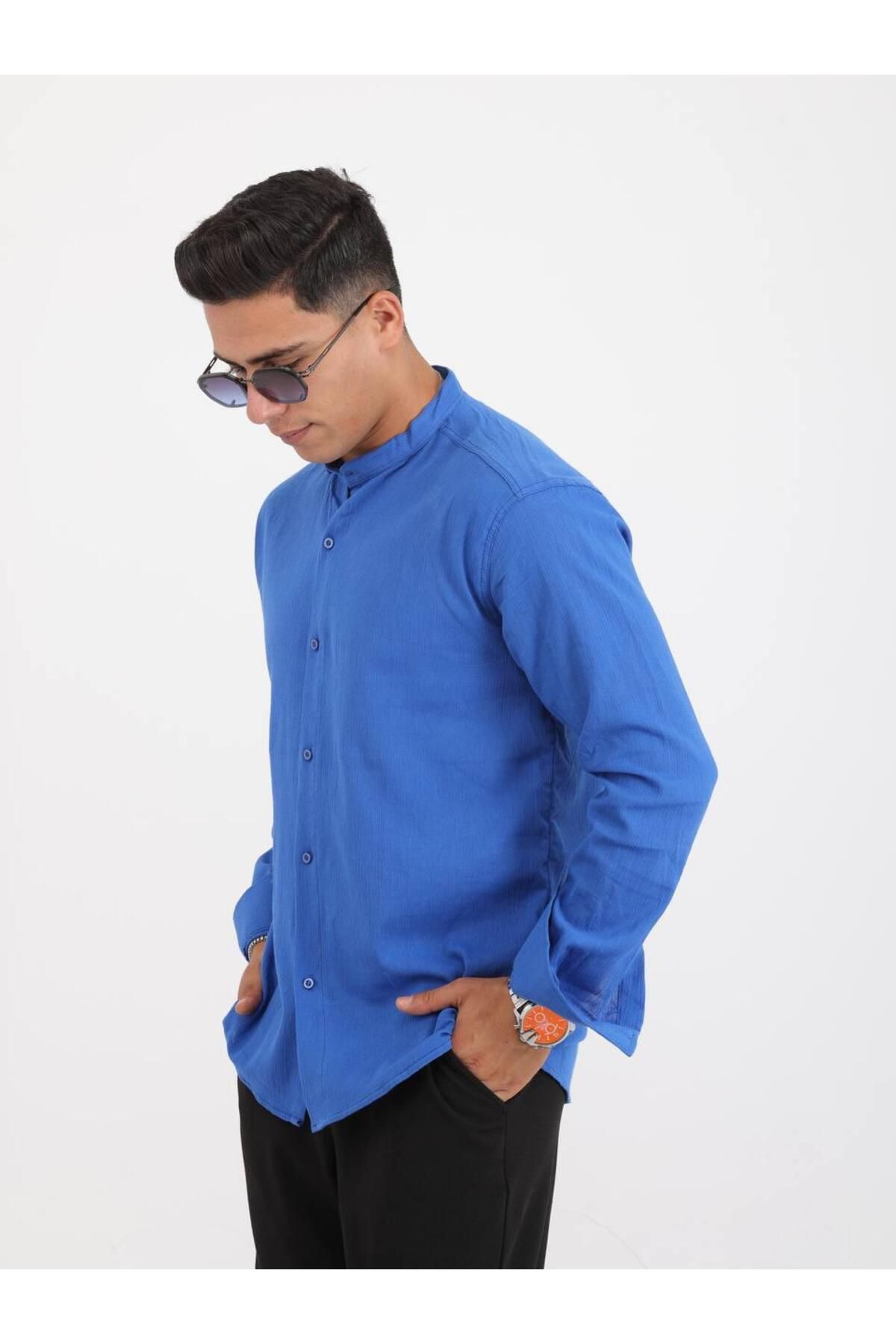 Alpha star Piliseli yırtmaçlı oversize gömlek