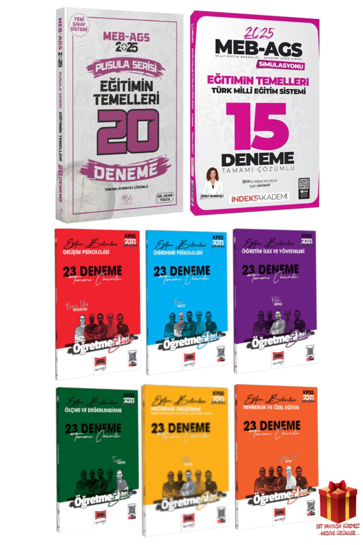 İndeks Akademi 2025 CBA Akademi Eğitimin Temelleri 20 Deneme+İndeks Eğitim 15 Deneme+Eğitim Deneme Seti+Hediye