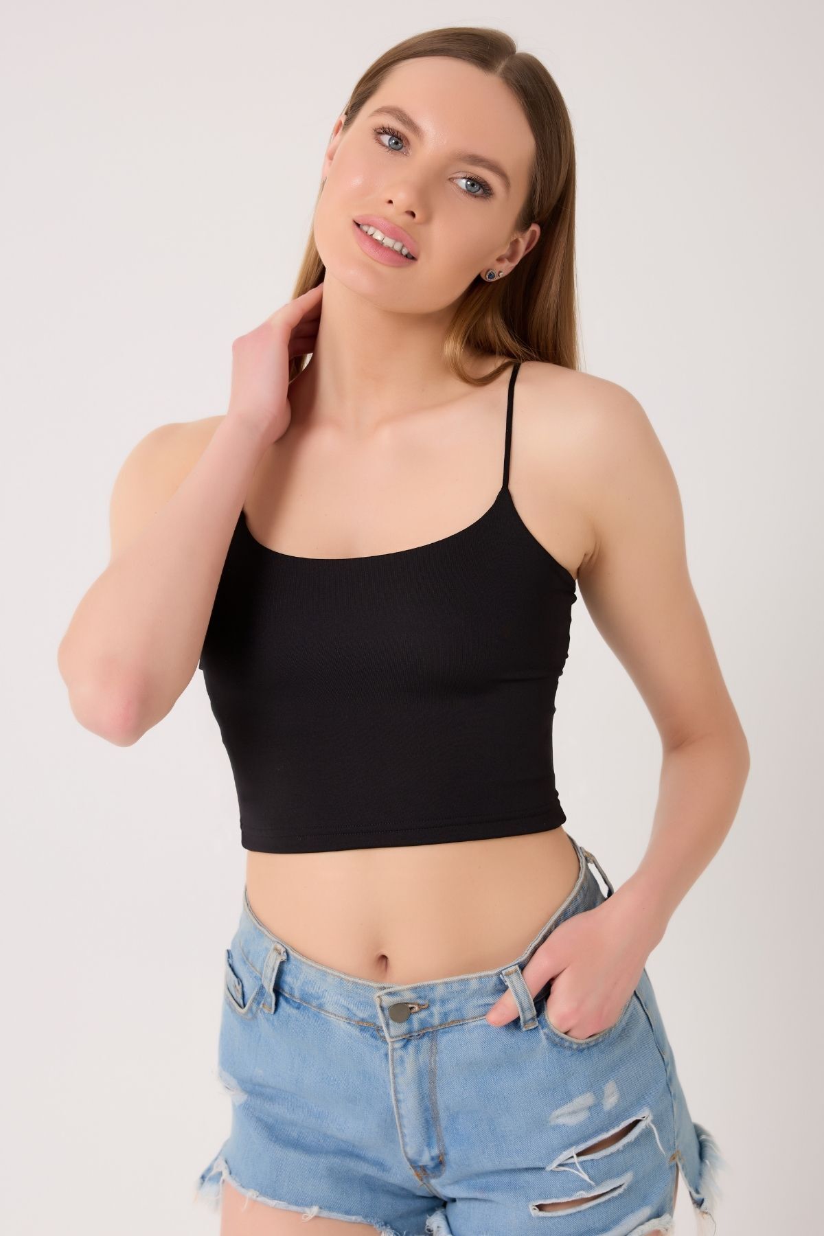 BelFit Büstiyer Crop İp Askılı