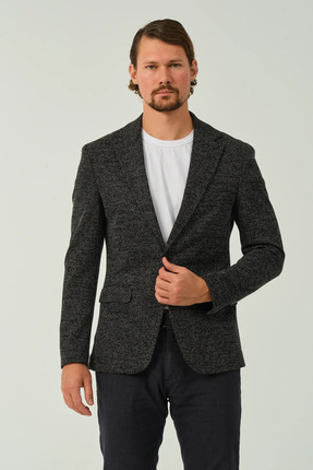 Bonesti Erkek Slim Fit Blazer Ceket Siyah