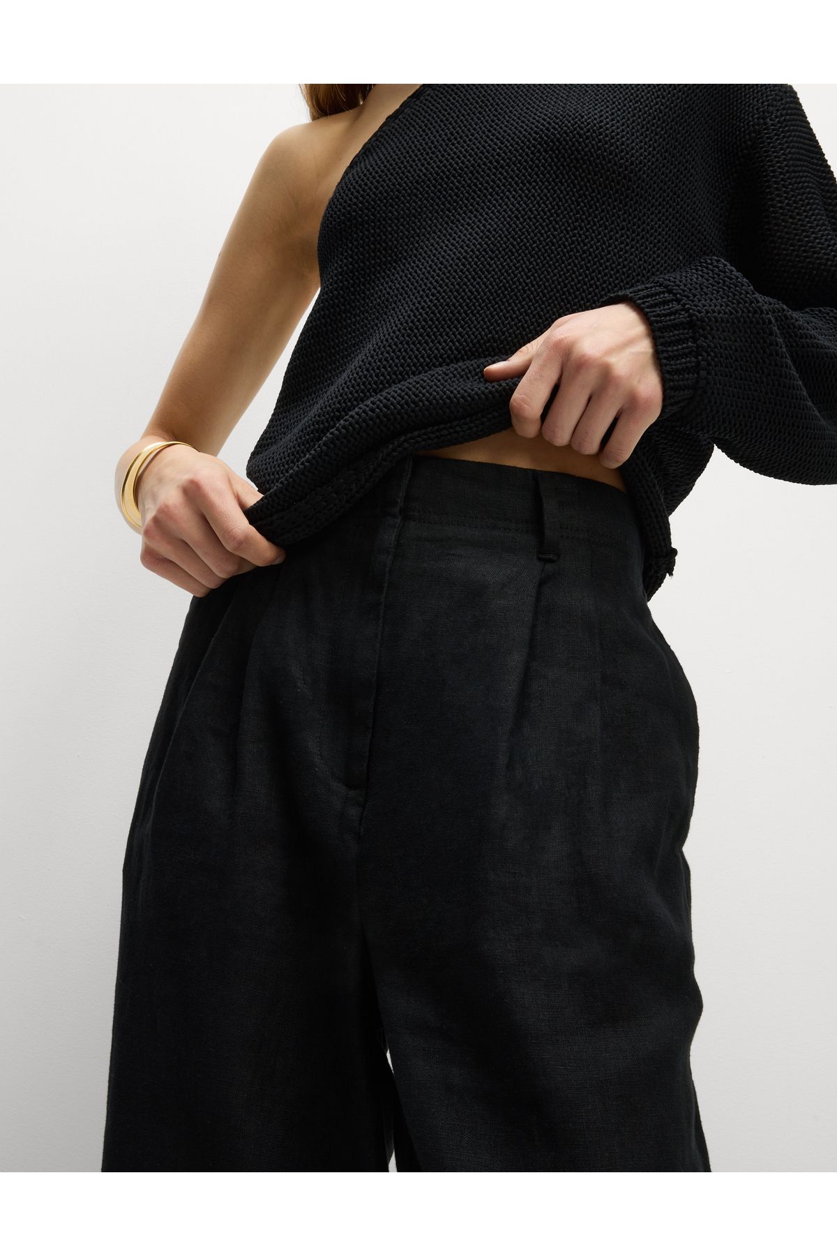 Marks & Spencer Saf Keten Tapered Pantolon