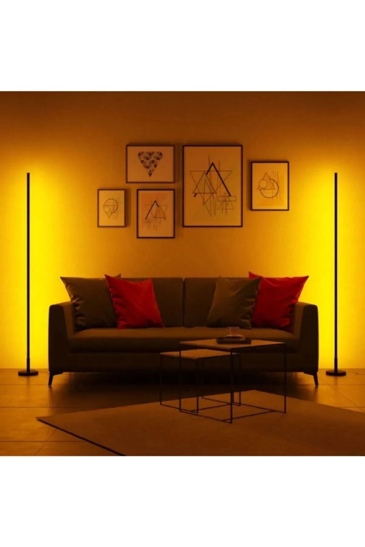 teknotrust 2 Adet Dekoratif Köşe Led Lambader -led Lamba Işık Sistemi - Full Rgb 256 Renk