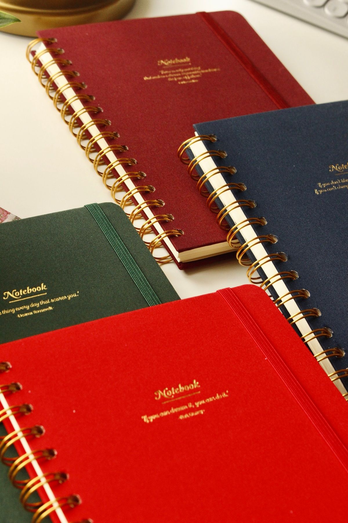 Nova Crafts-Canvas Claret Red Notebook Spiral Patterned Notebook 4