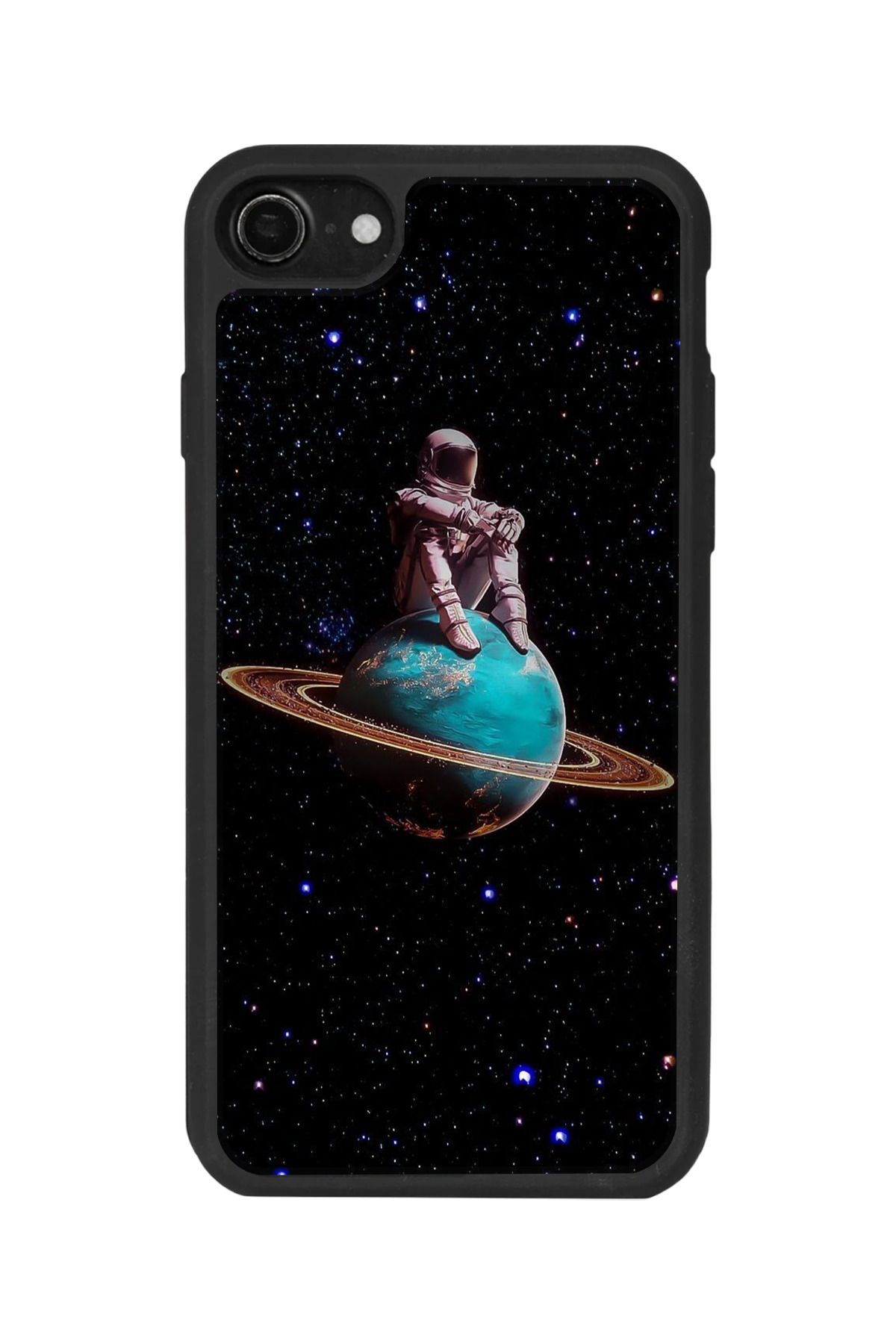 BGAKSESUAR iPhone 7 Uyumlu Mat Siyah Kılıf – Yumuşak Silikon, Koruyucu, Şok Emici Kapak