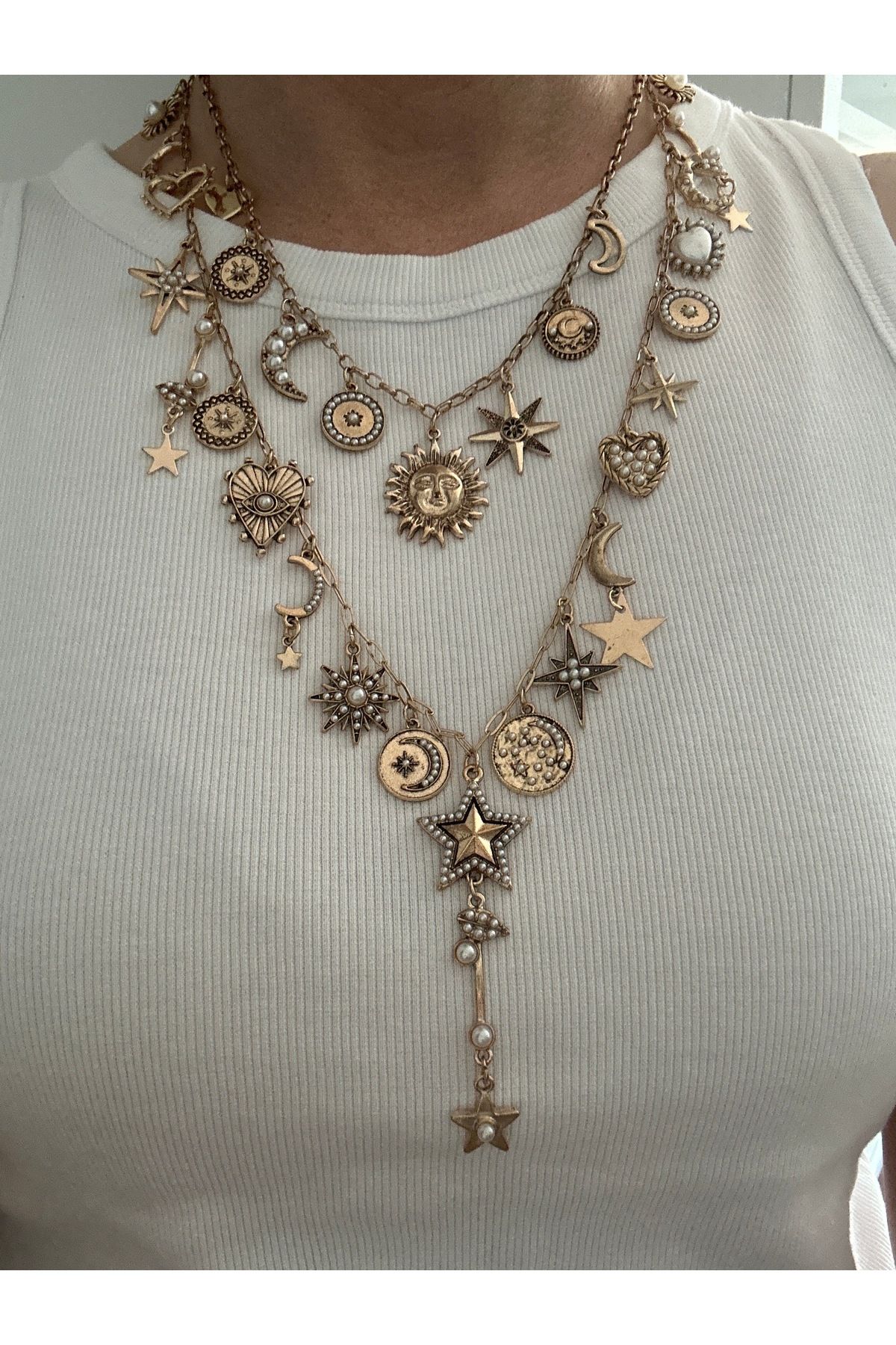 Butik İkili Charm Kolye